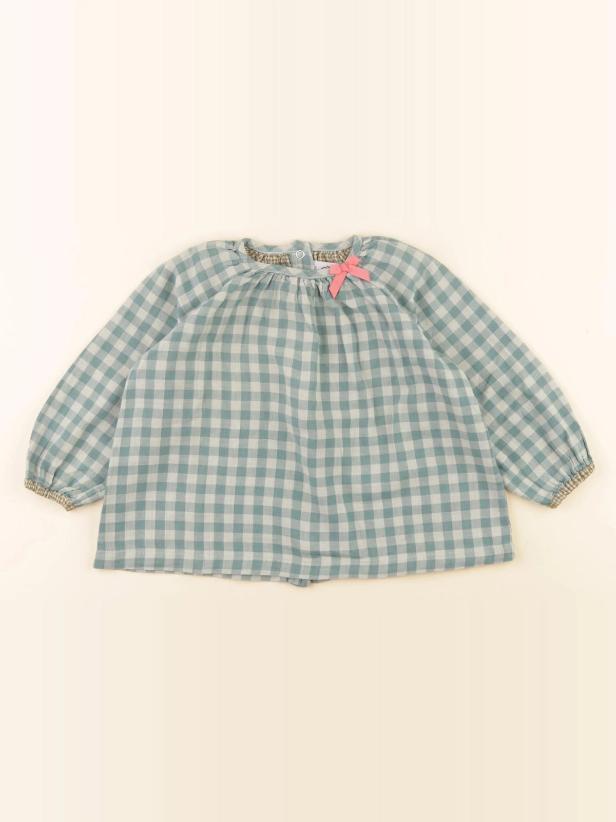 Petit Bateau - blouse vert - 24 mois