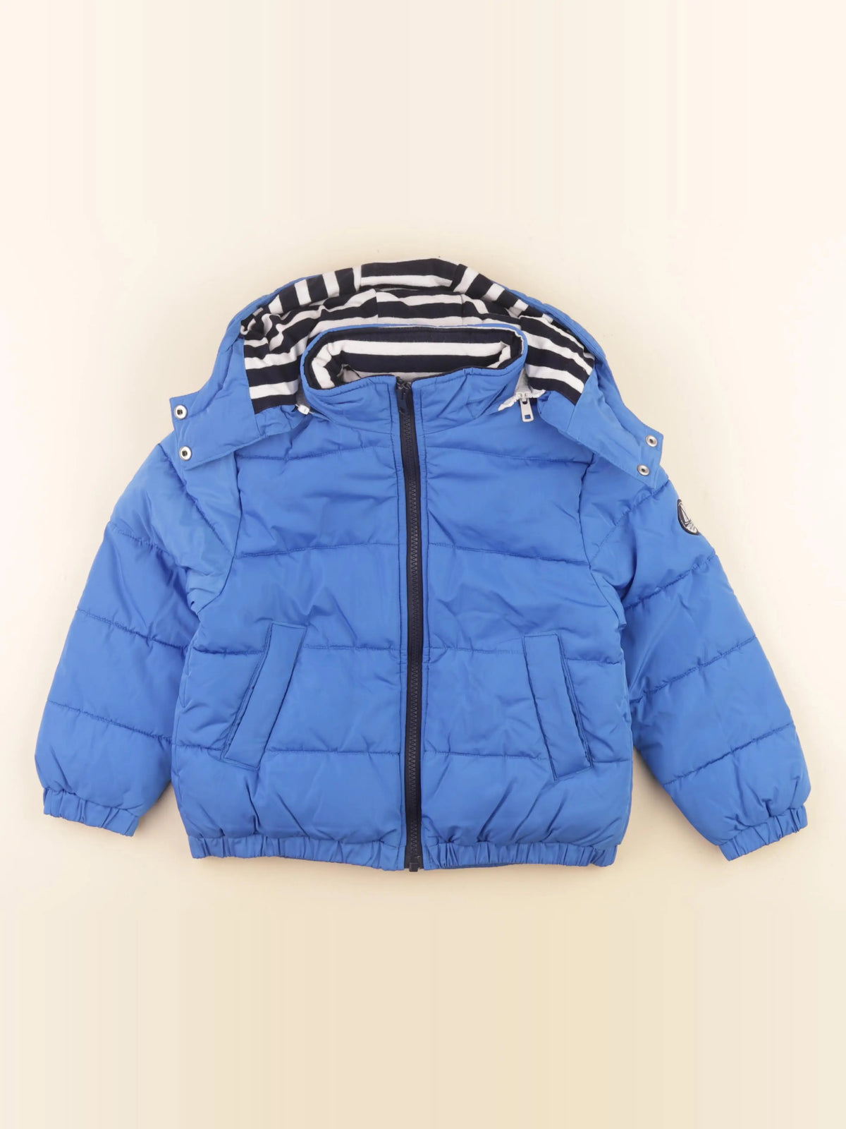 Petit Bateau - doudoune bleu - 6 mois
