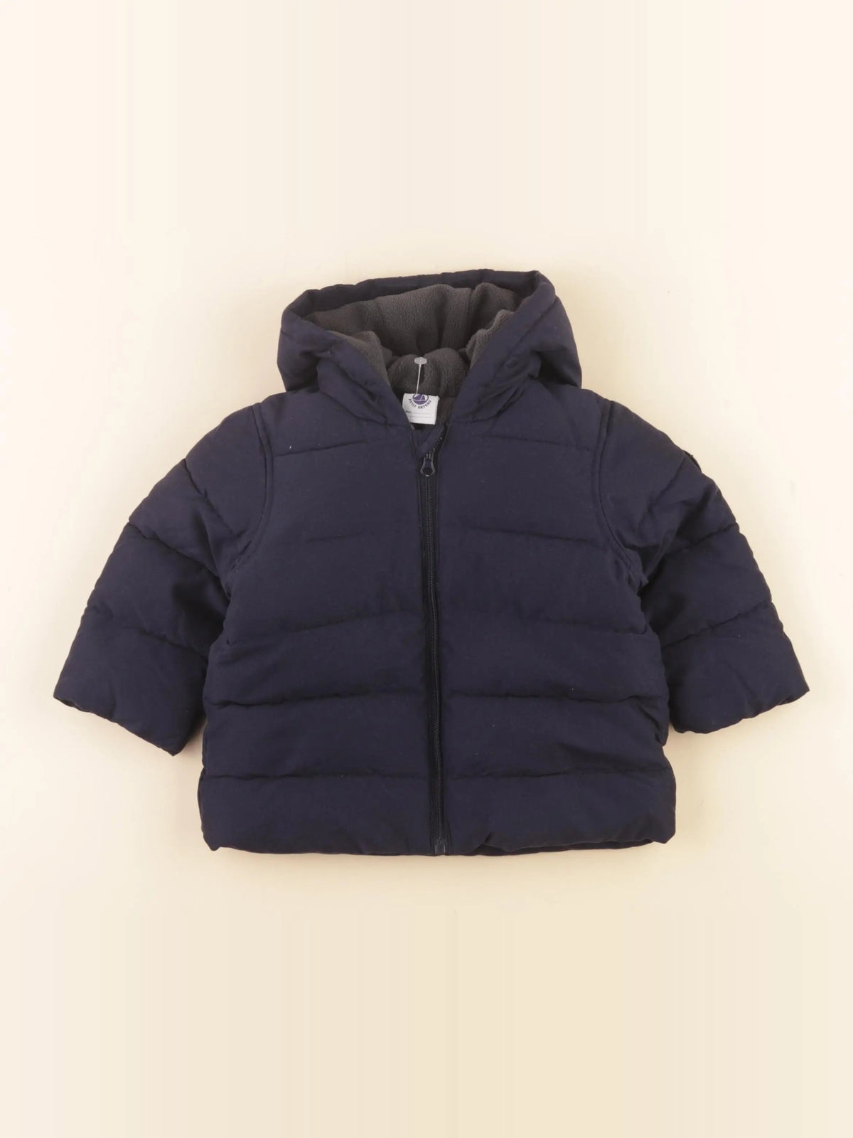 Petit Bateau - doudoune bleu - 12 mois
