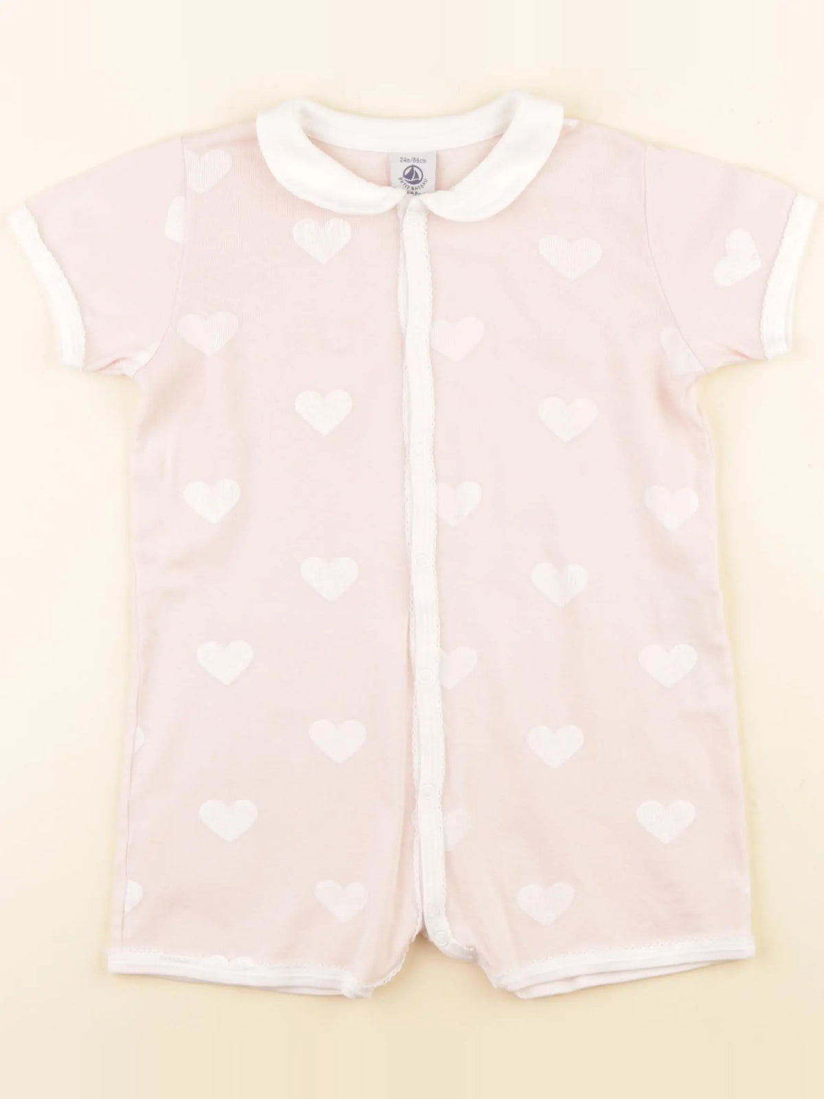 Petit Bateau - pyjama coton rose - 24 mois
