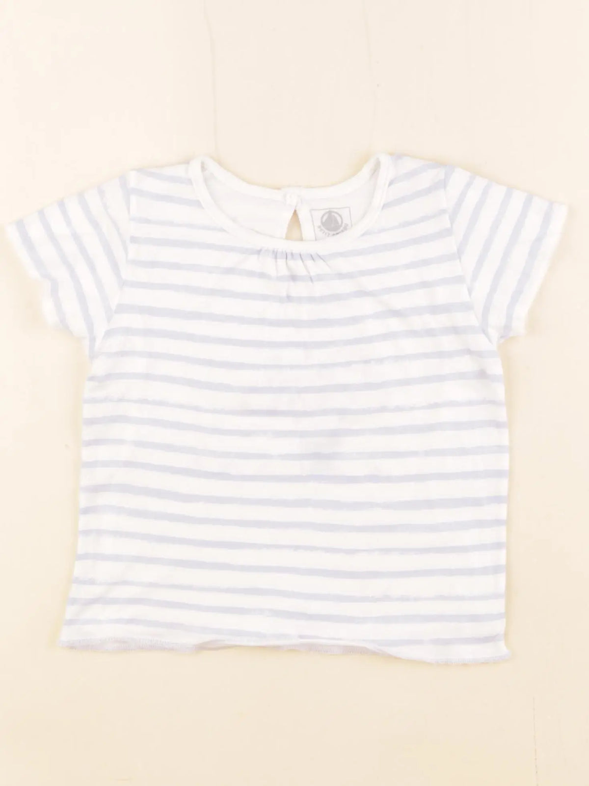 Petit Bateau - tee-shirt bleu, blanc - 18 mois