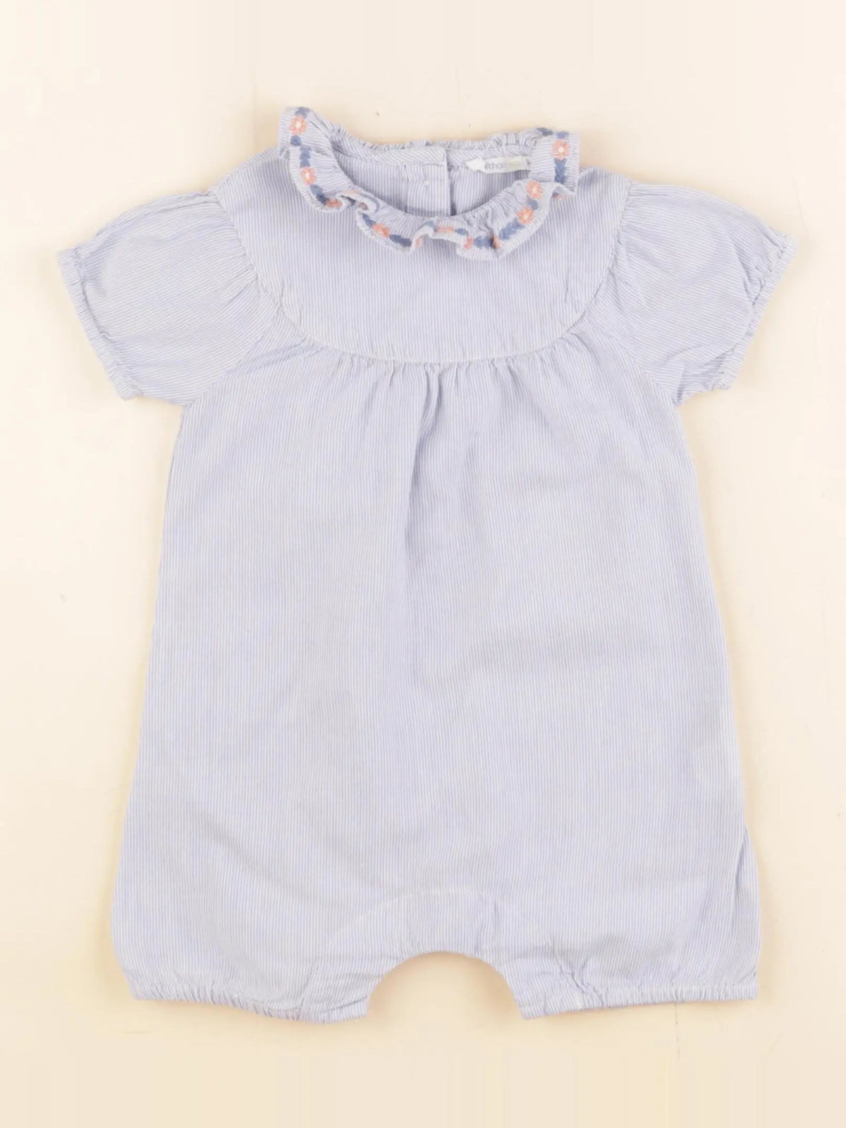 Boutchou - combinaison bleu, blanc - 6 mois
