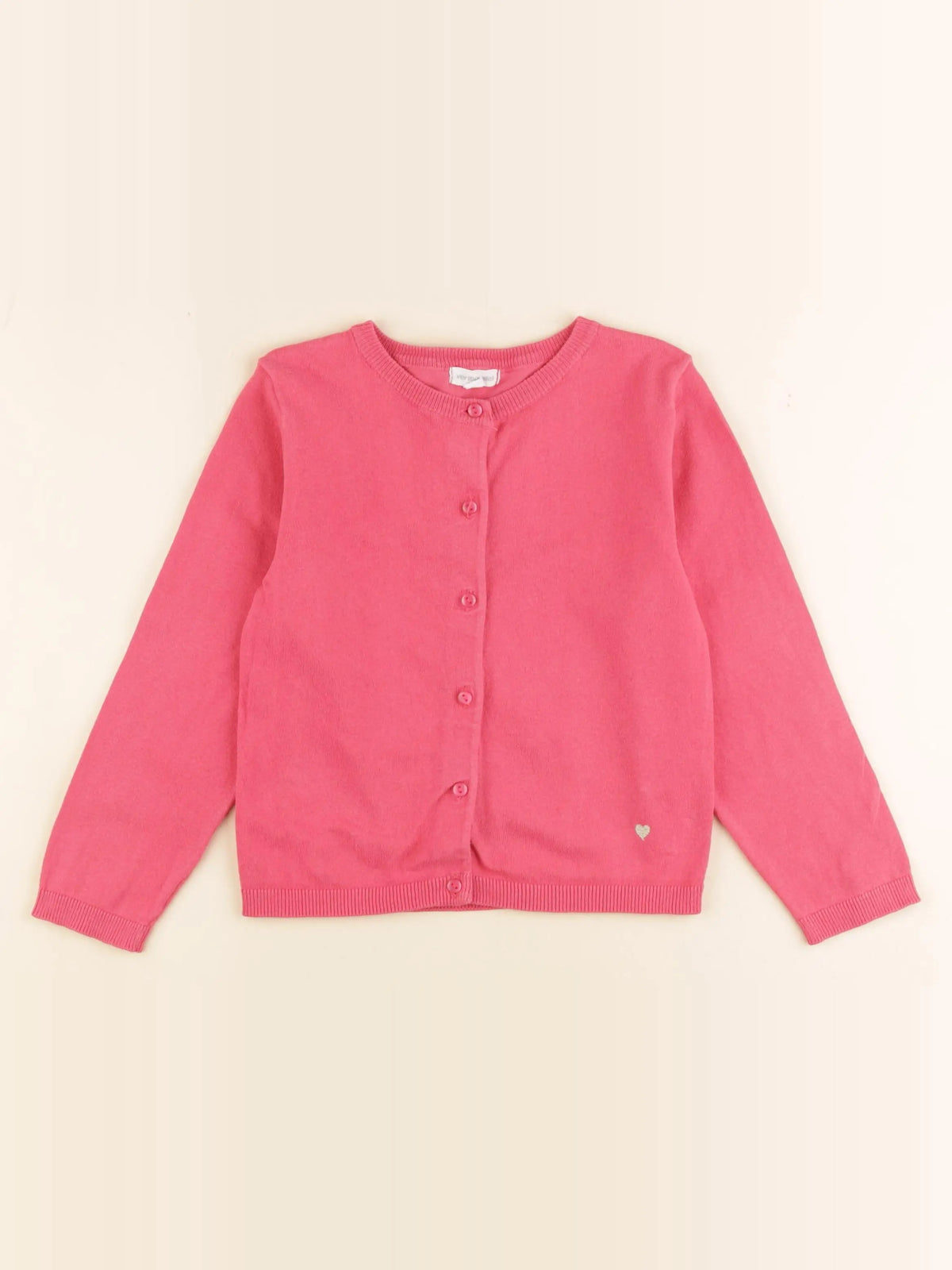 Vertbaudet - gilet rose - 6 ans