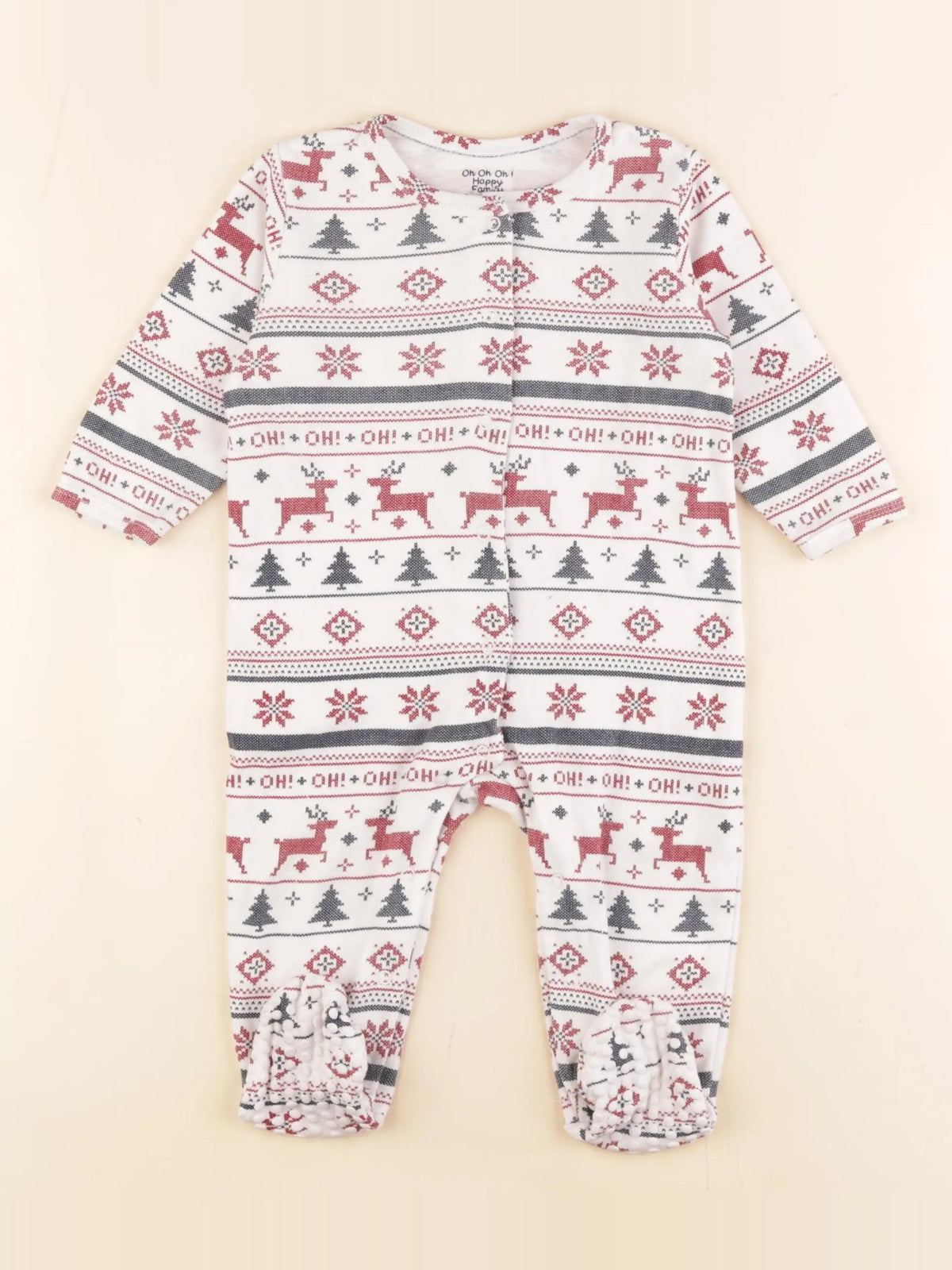 Vertbaudet - pyjama coton rouge, bleu - 9 mois