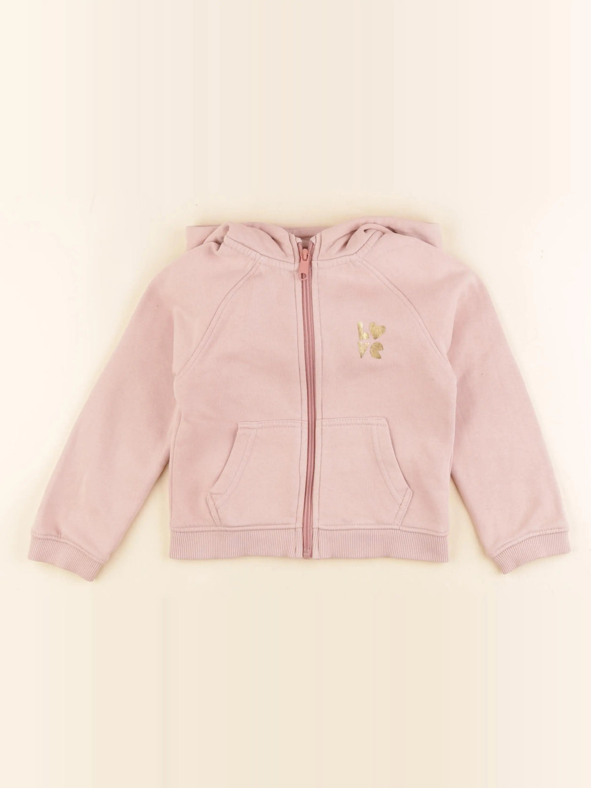 Vertbaudet - sweat rose - 4 ans