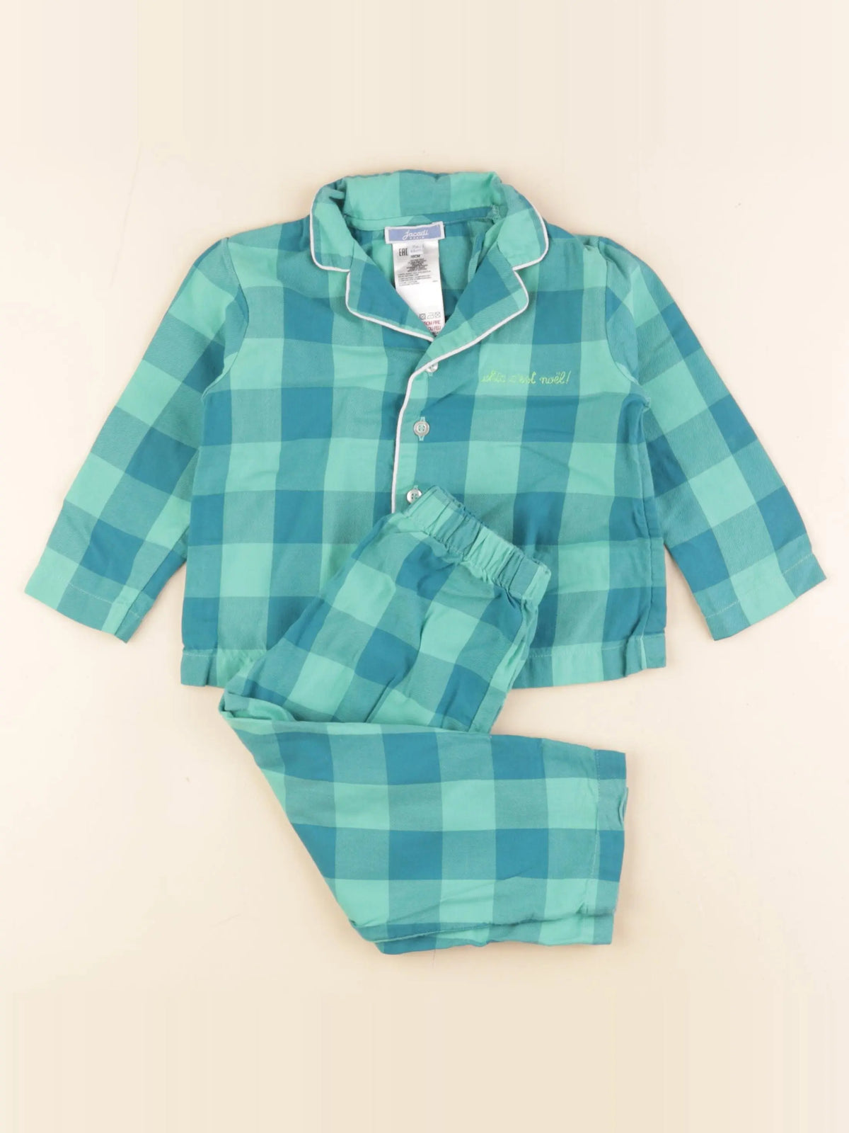 Jacadi - pyjama coton vert - 2 ans