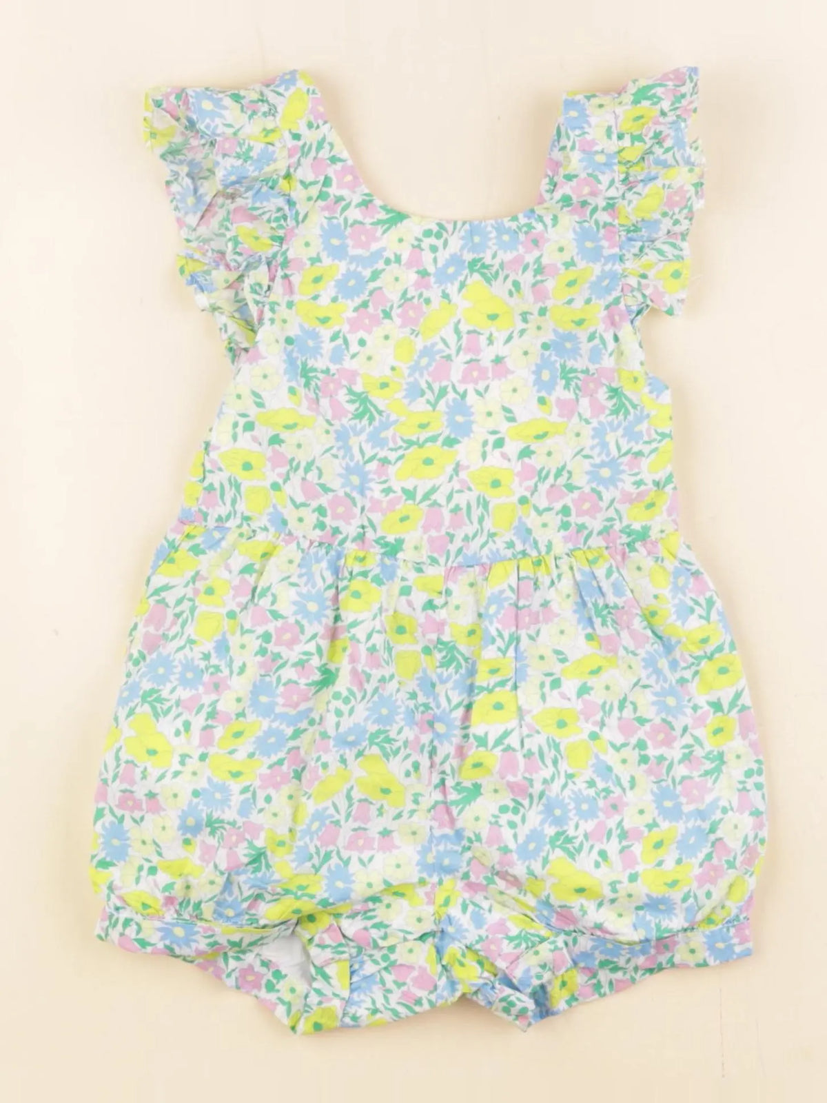 Jacadi - combinaison doublé, liberty multicolore - 18 mois