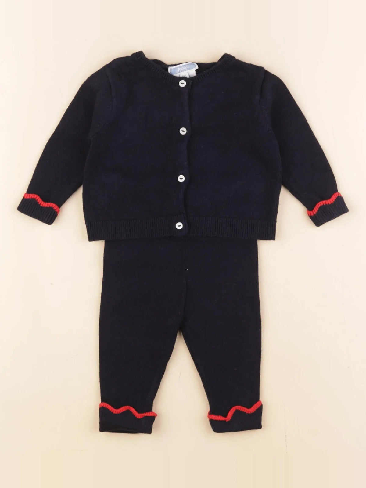 Jacadi - ensemble bleu - 6 mois