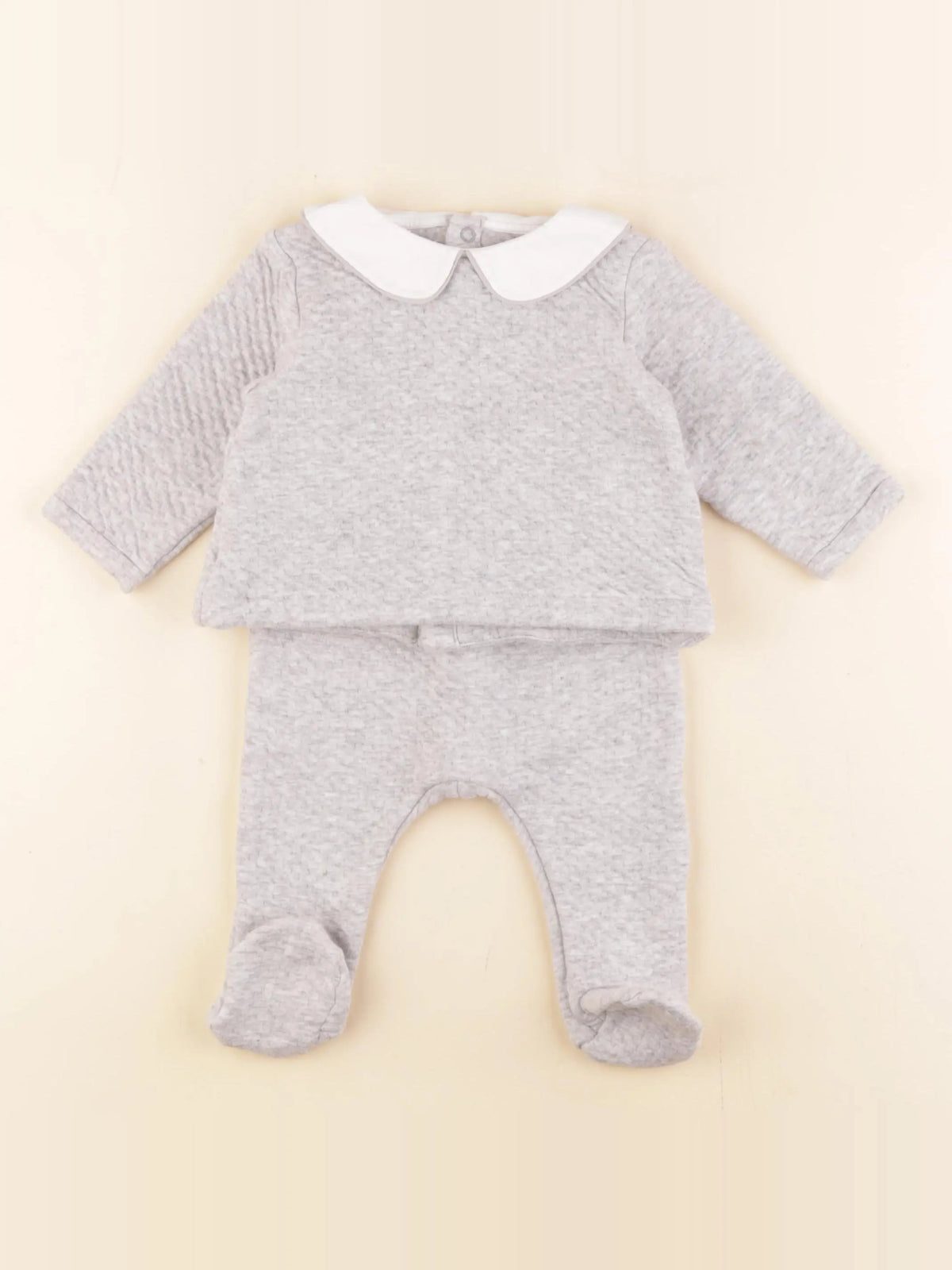Jacadi - ensemble gris - 12 mois