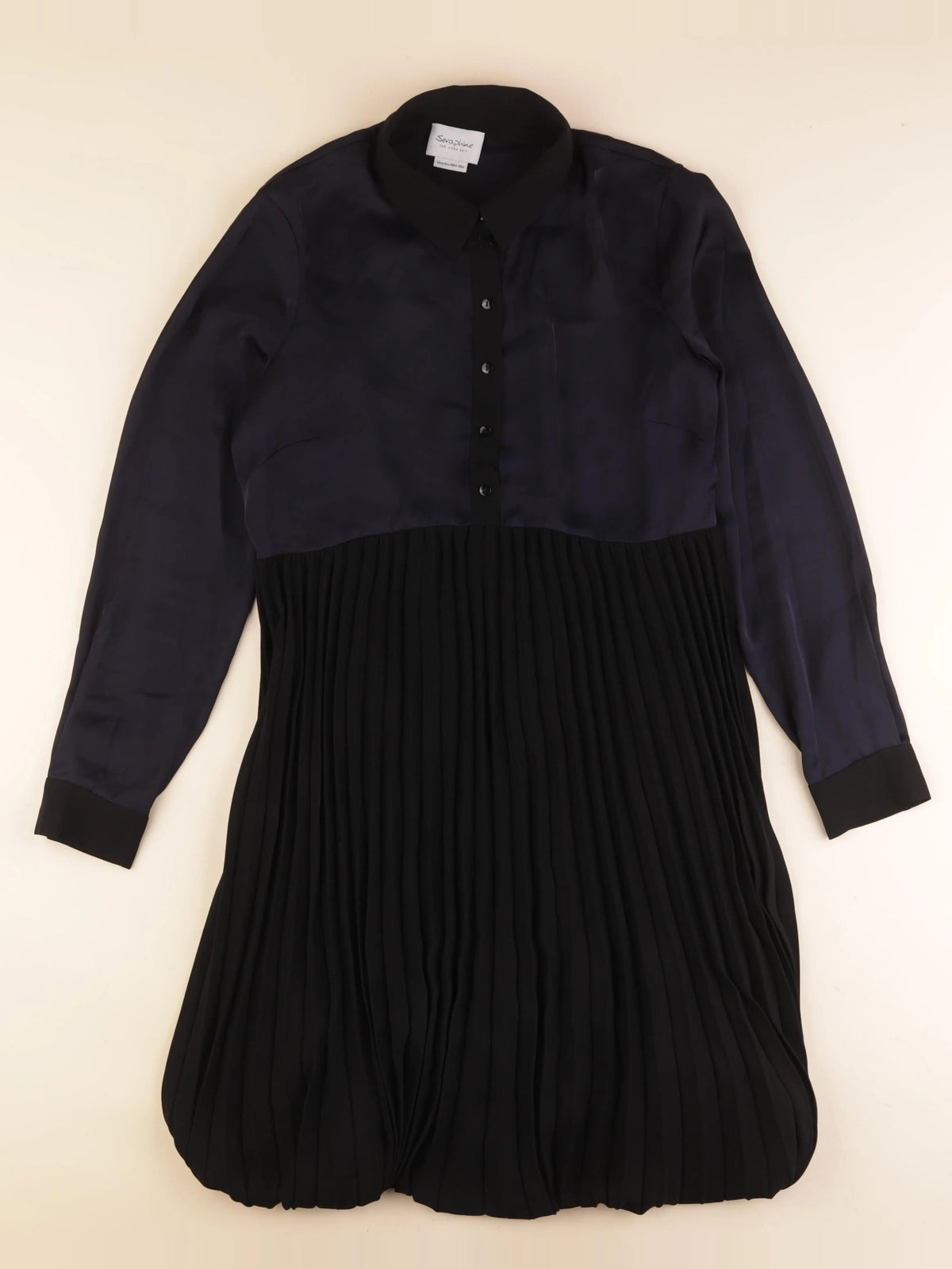 Seraphine - robe grossesse, allaitement bleu, noir - 40