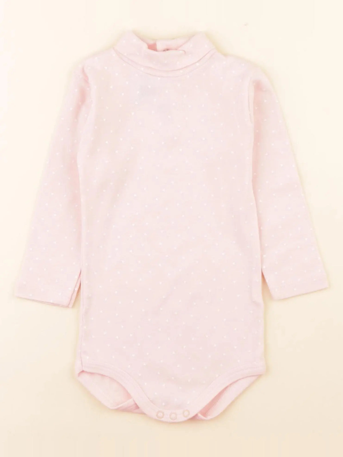 Petit Bateau - body à col rose - 12 mois