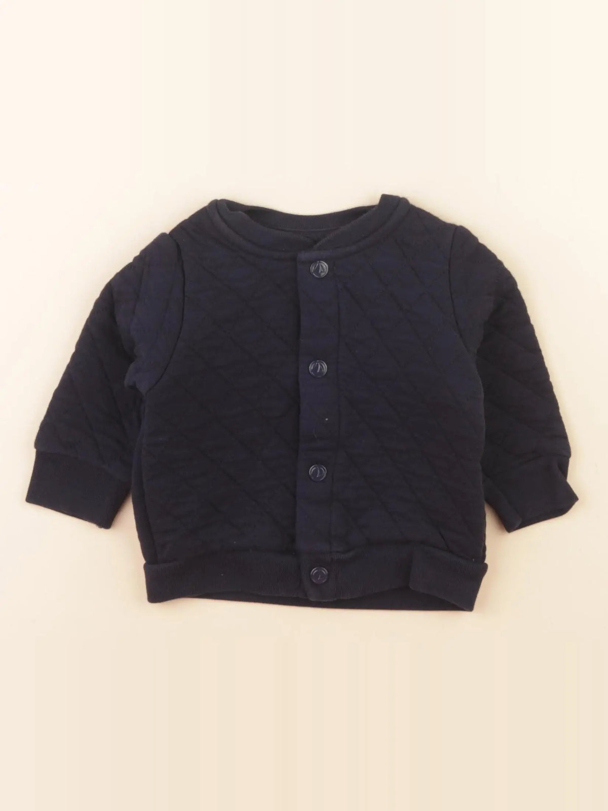 Petit Bateau - sweat bleu - 6 mois