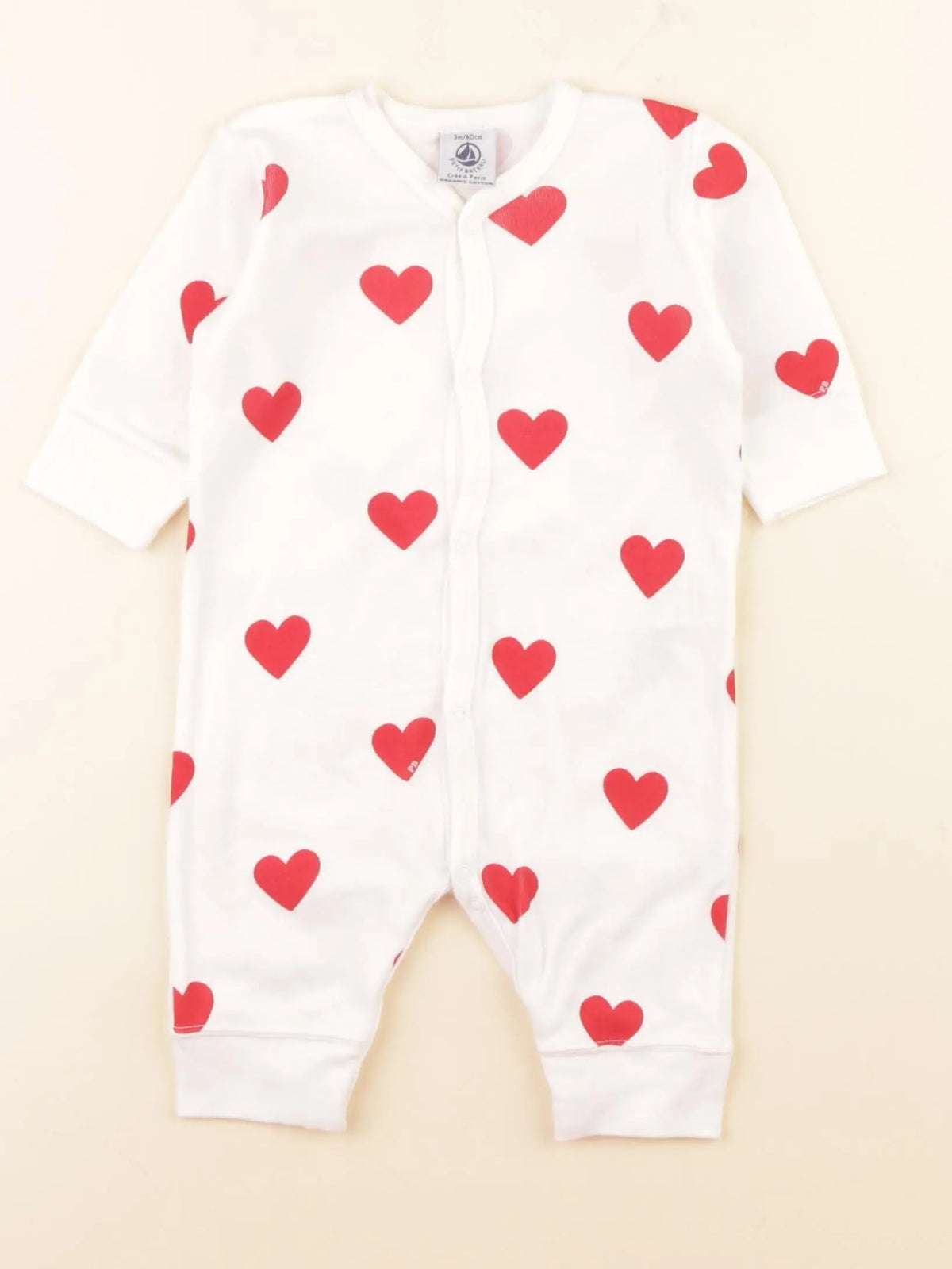 Petit Bateau - pyjama coton blanc - 3 mois