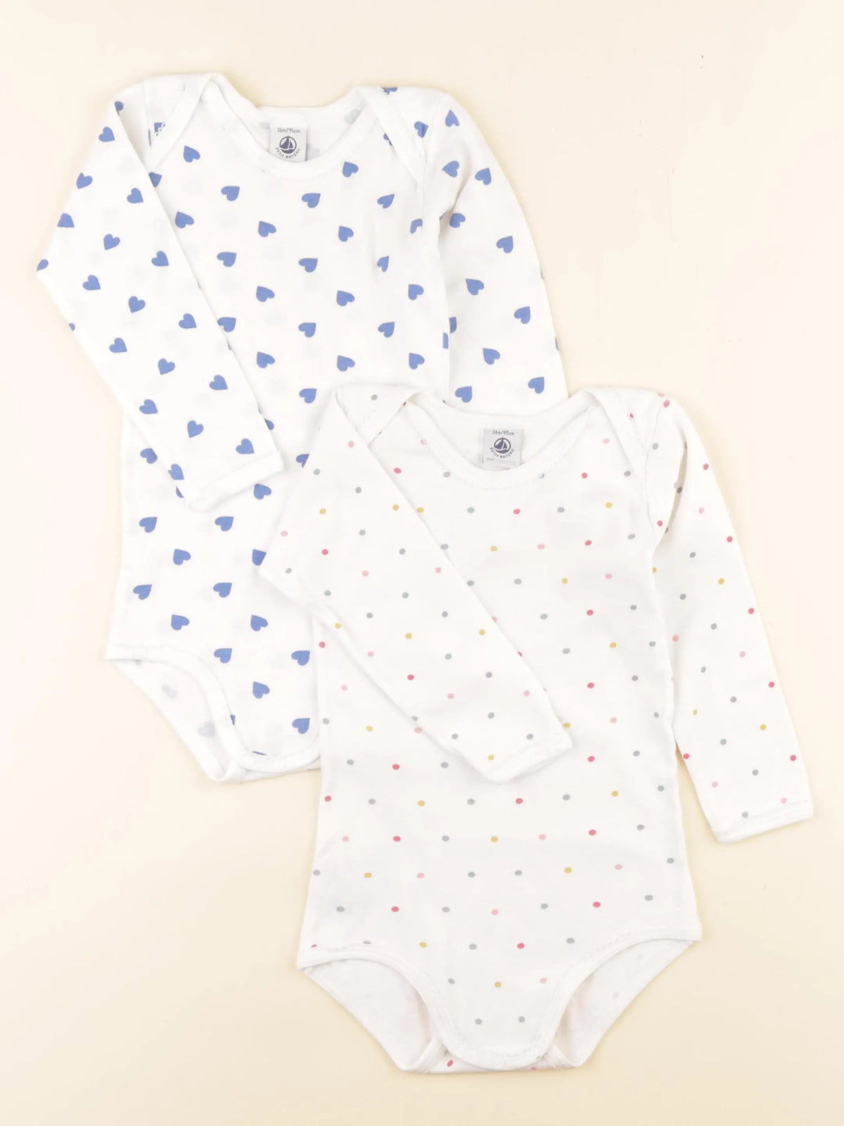 Petit Bateau - lot de 2 bodies en coton multicolore - 36 mois