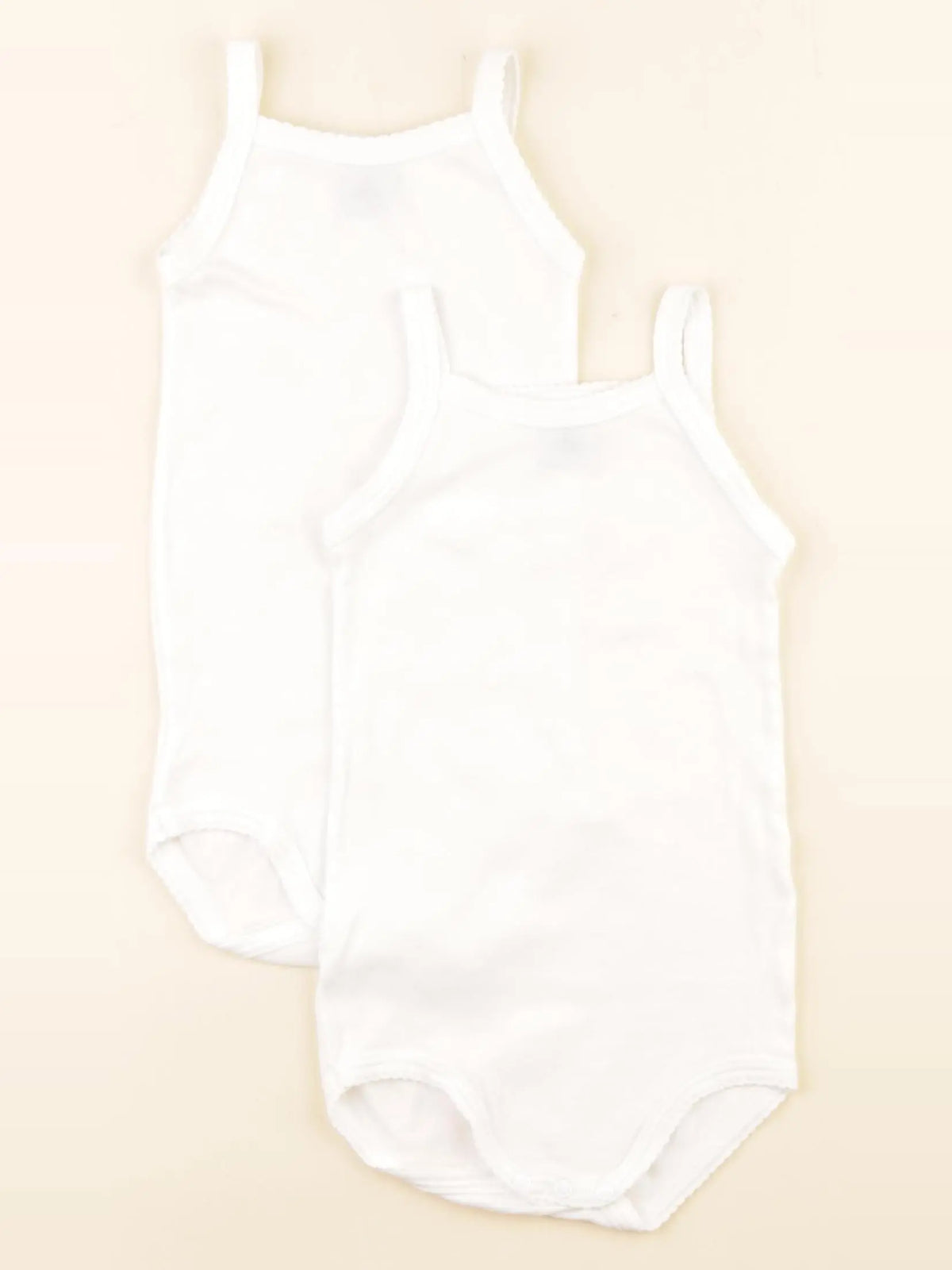 Petit Bateau - lot de 2 bodies en coton blanc - 12 mois