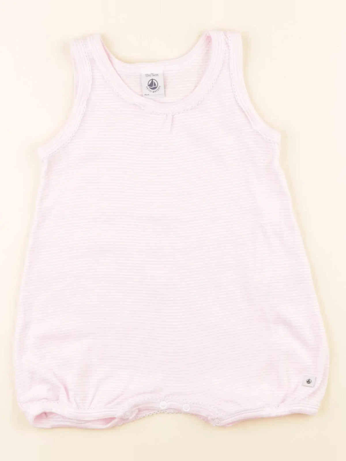 Petit Bateau - pyjama coton rose - 12 mois