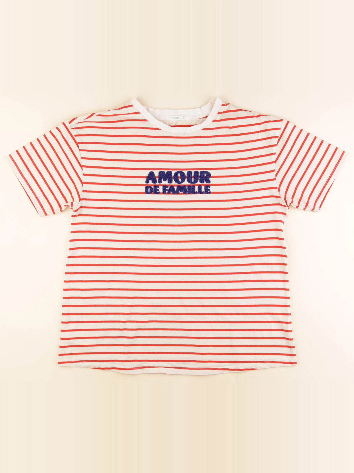 Vertbaudet - tee-shirt grossesse rouge, blanc - 38 à 40