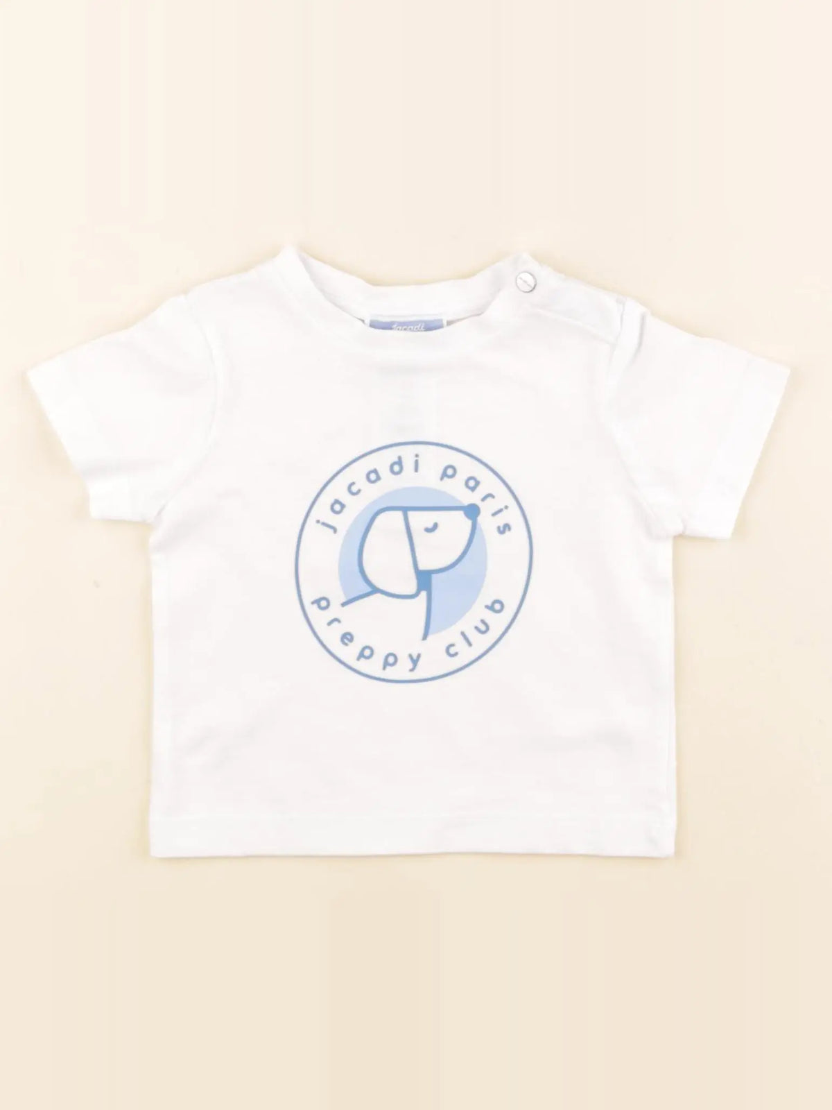 Jacadi - tee-shirt blanc, bleu - 6 mois