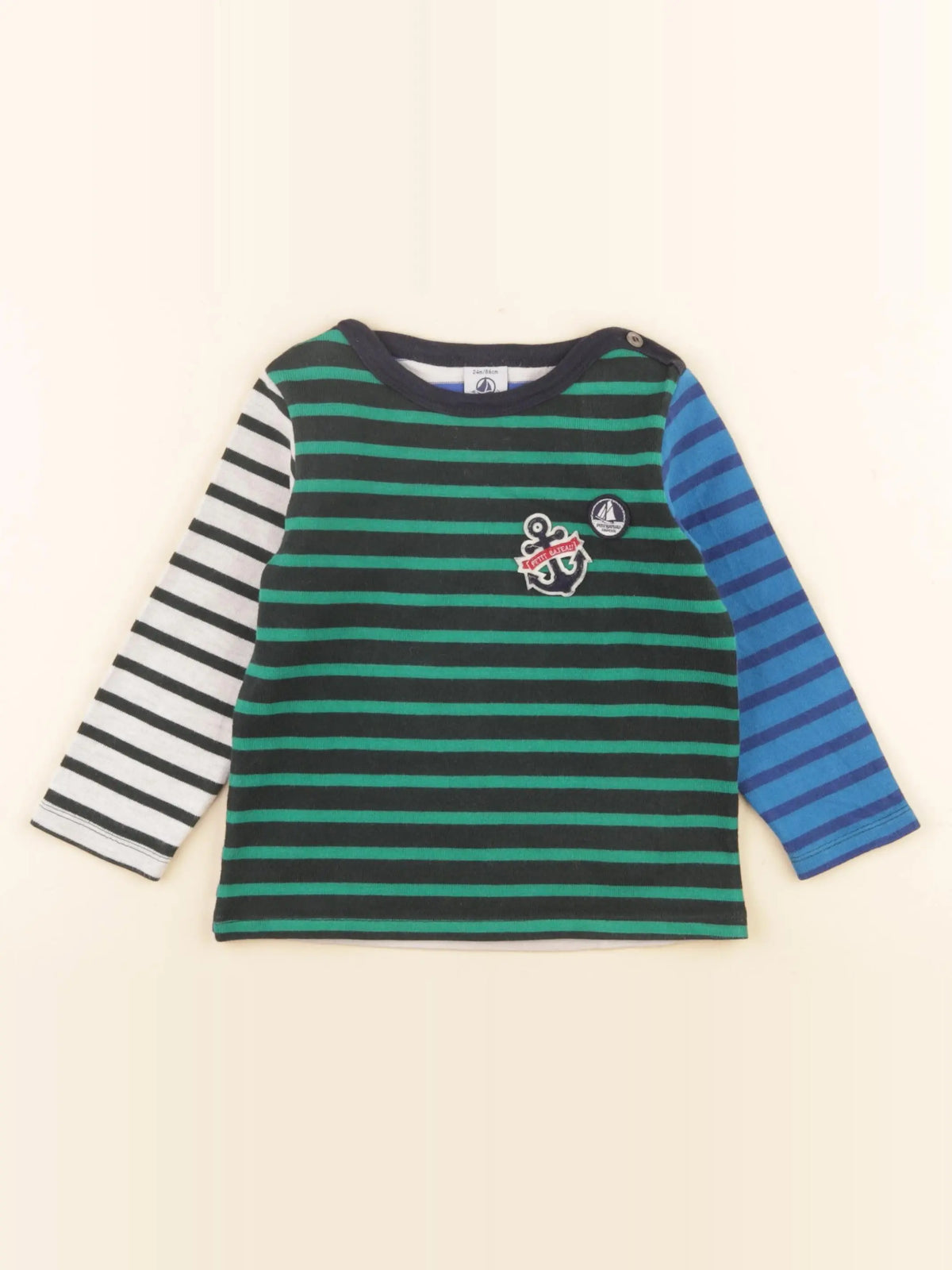 Petit Bateau - tee-shirt vert - 24 mois