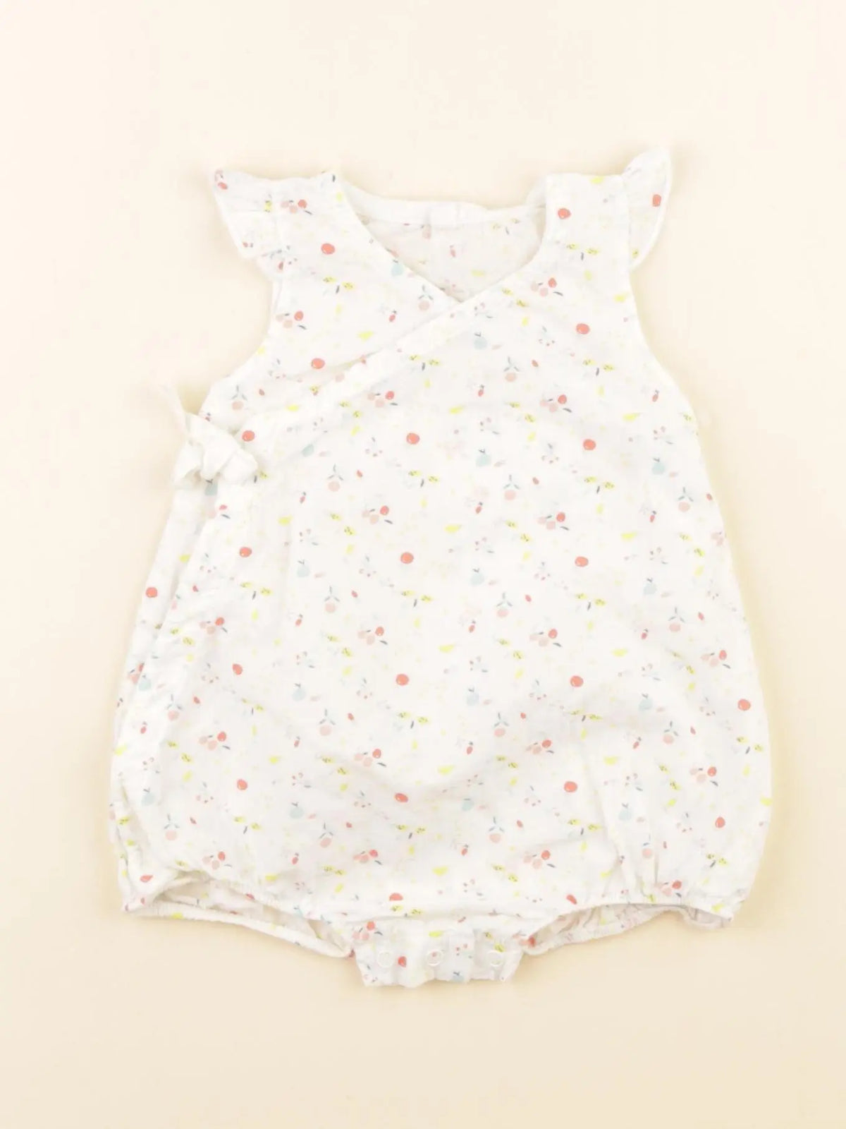 Petit Bateau - combinaison blanc, multicolore - 1 mois