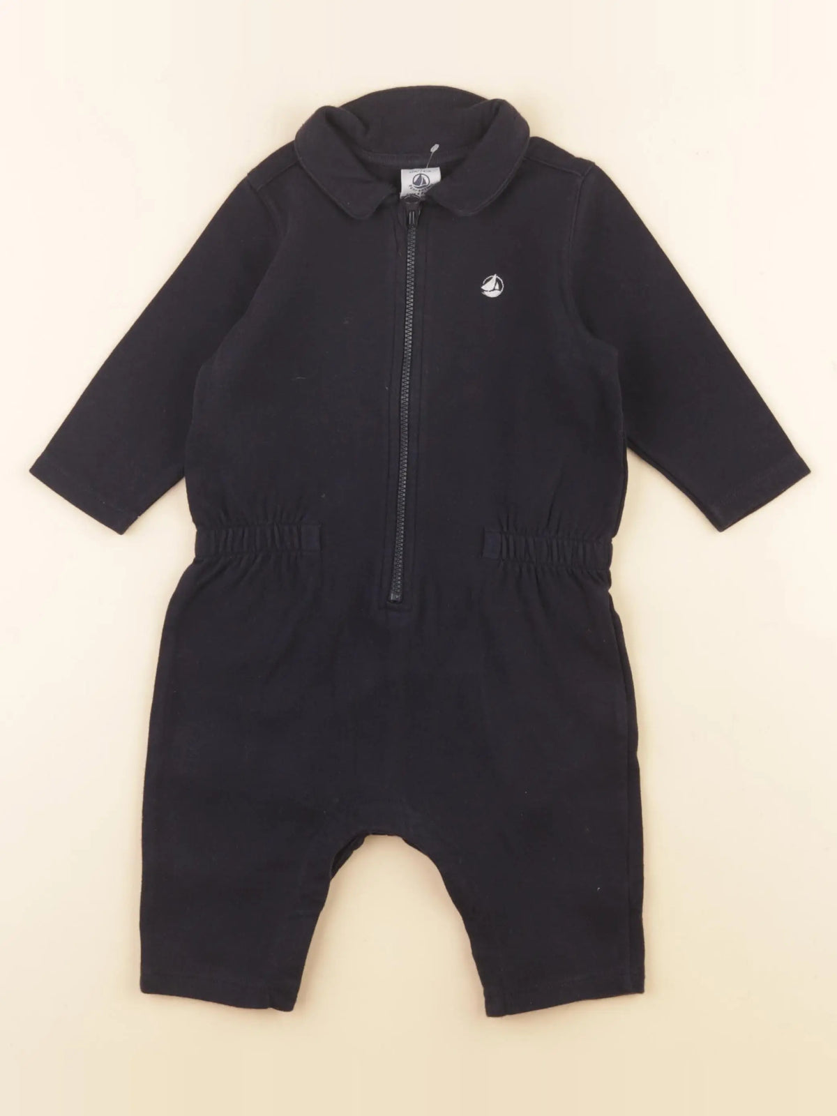 Petit Bateau - combinaison bleu - 12 mois