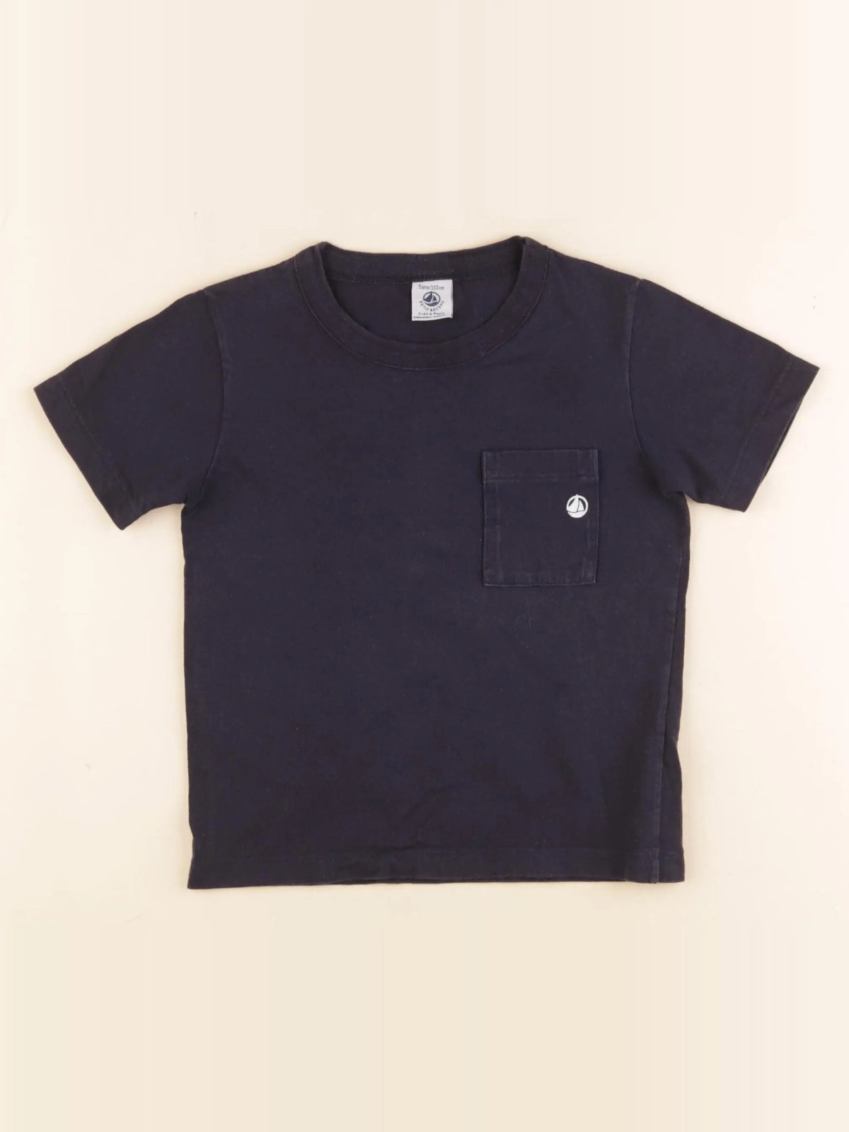 Petit Bateau - tee-shirt bleu - 5 ans