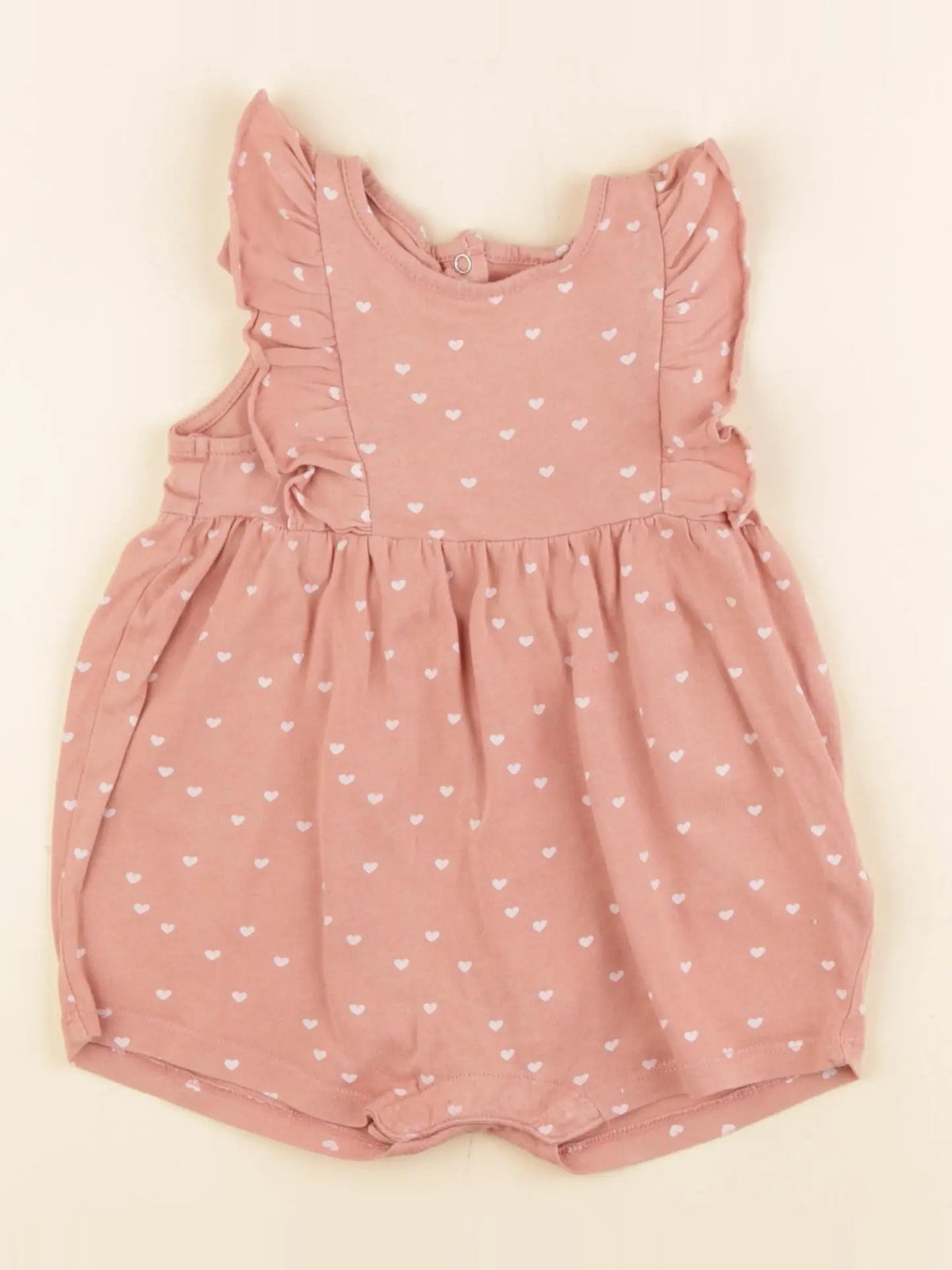 Vertbaudet - combinaison rose, beige - 12 mois