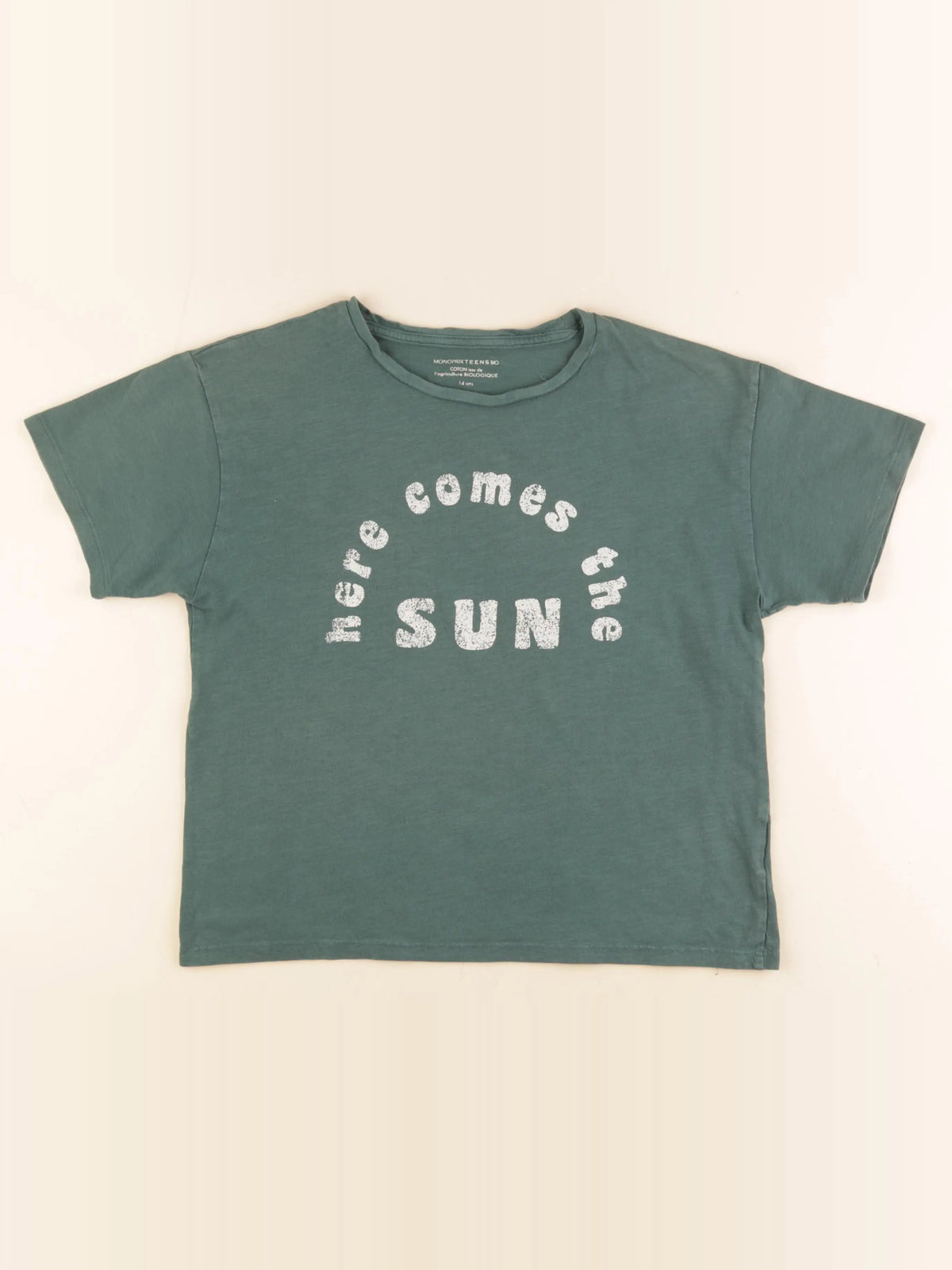 Monoprix - tee-shirt vert - 14 ans