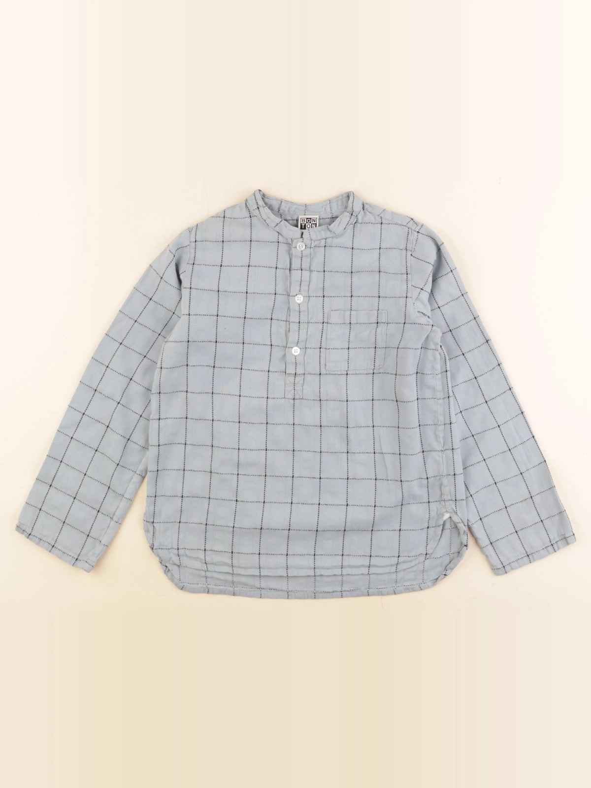 Bonton - chemise bleu - 8 ans