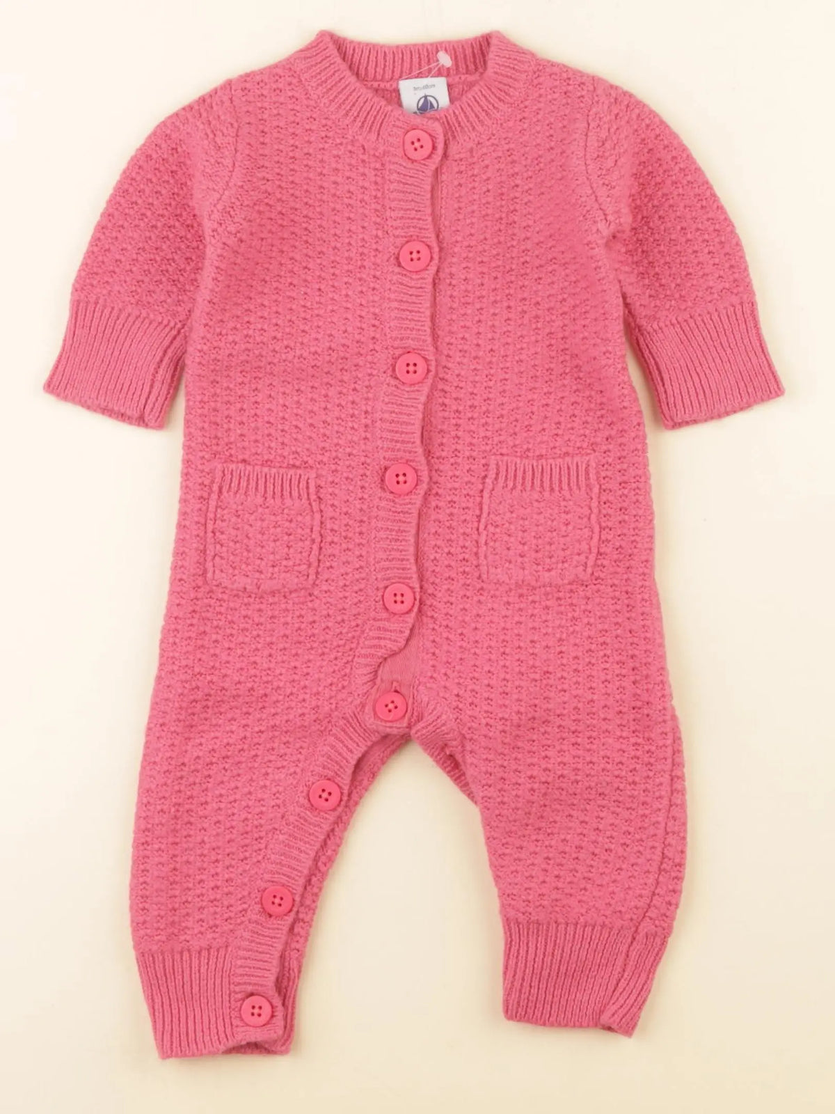 Petit Bateau - combinaison rose - 3 mois