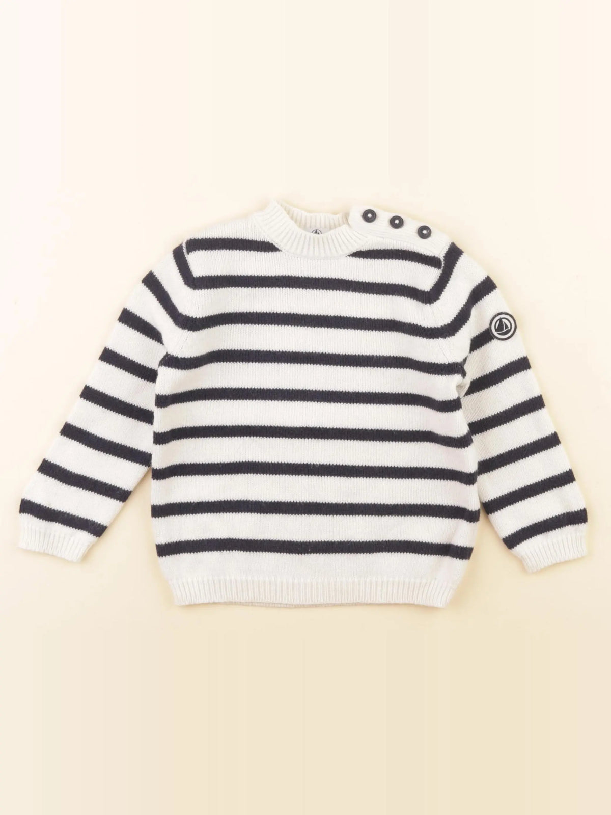 Petit Bateau - pull bleu - 18 mois