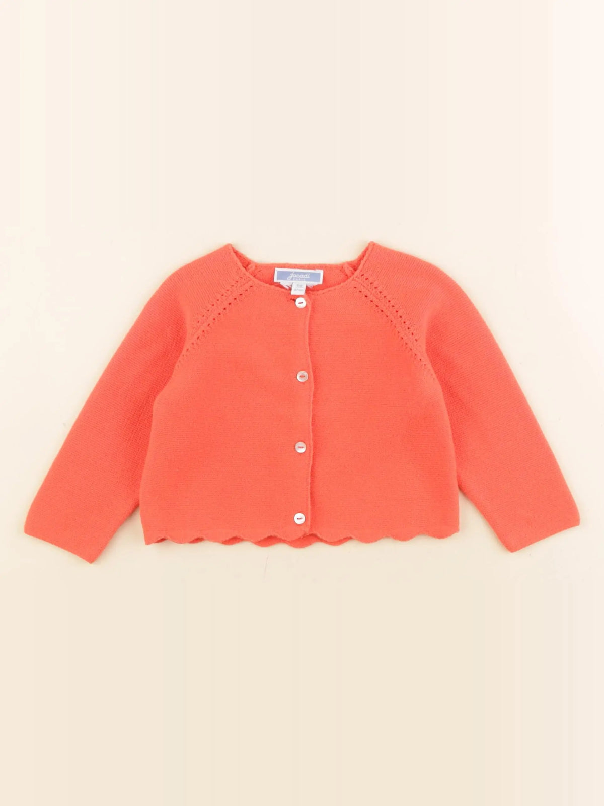 Jacadi - gilet orange - 6 mois