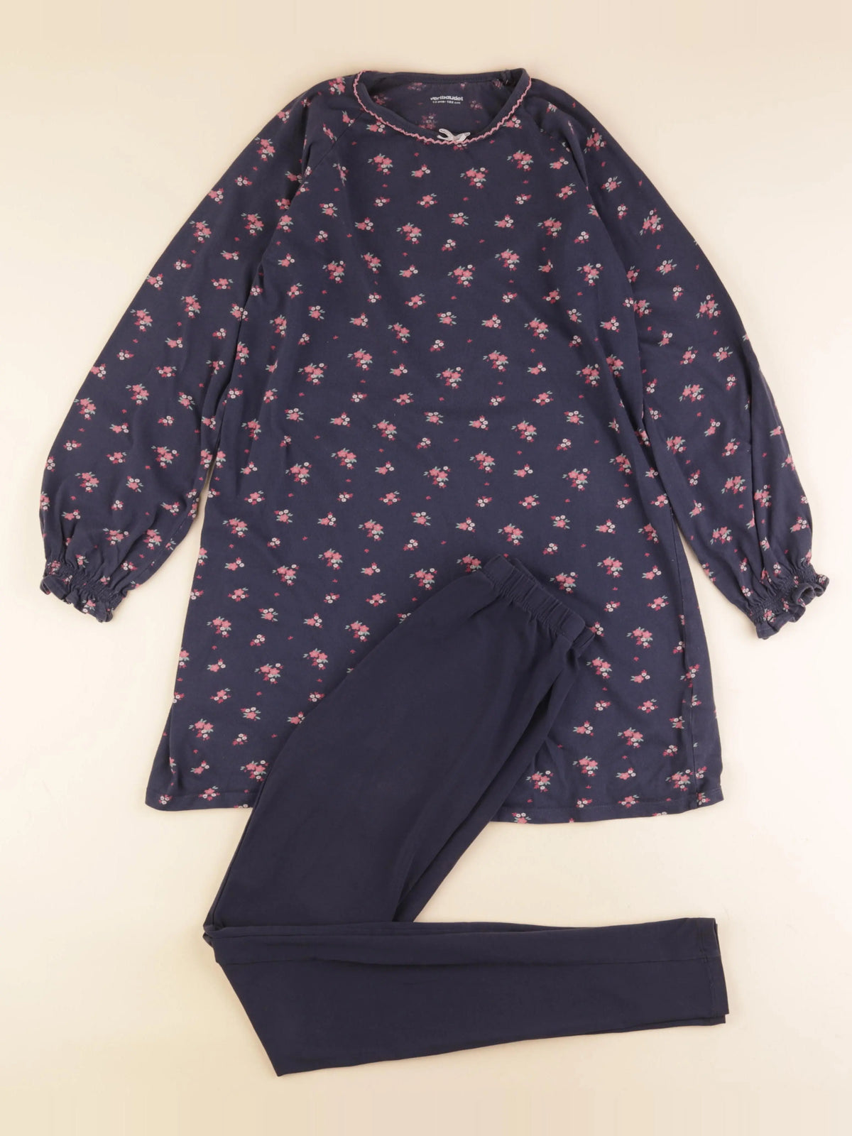 Vertbaudet - pyjama coton bleu - 12 ans