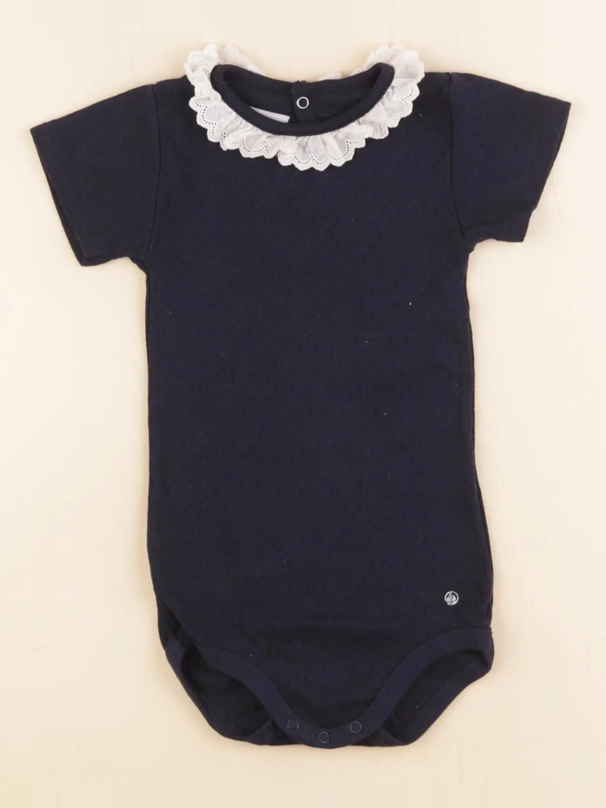 Petit Bateau - body à col bleu - 24 mois
