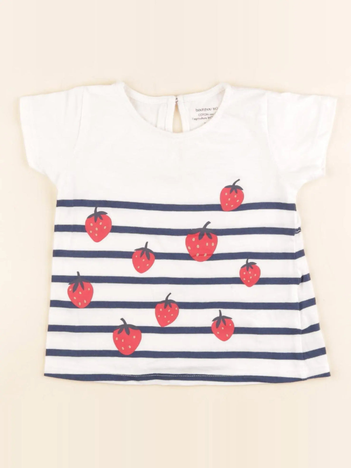Boutchou - tee-shirt bleu, rouge - 24 mois