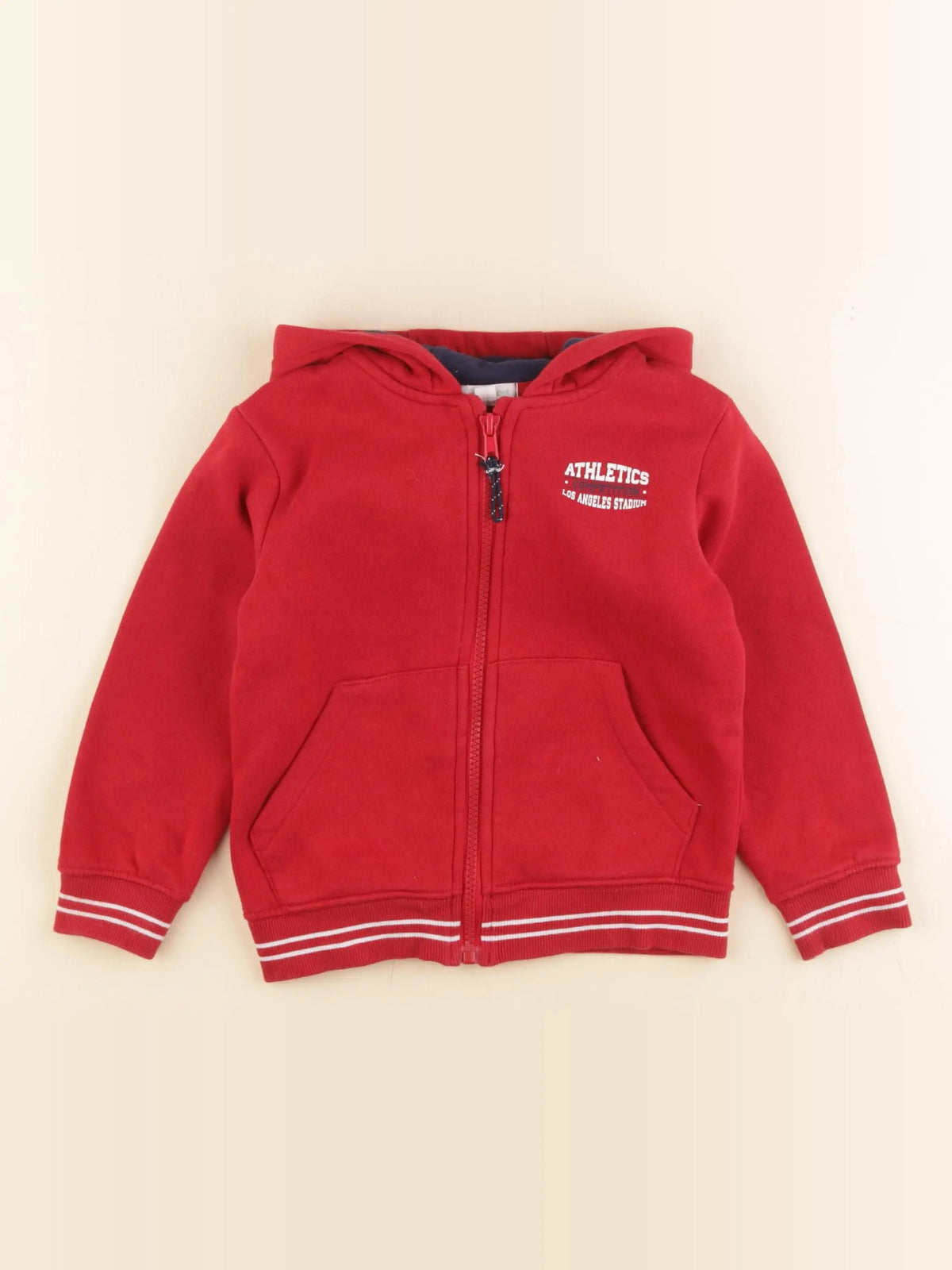 Vertbaudet - sweat rouge - 4 ans
