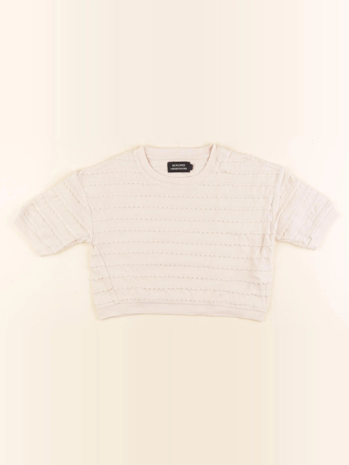 Monoprix - tee-shirt beige - 4 ans
