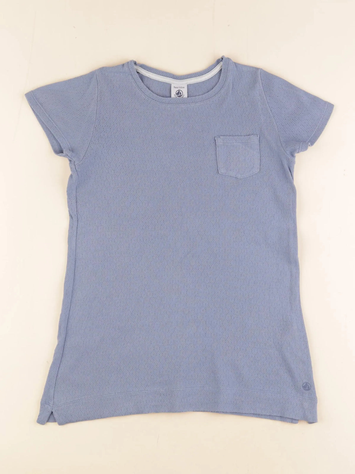 Petit Bateau - chemise de nuit coton bleu - 5 ans