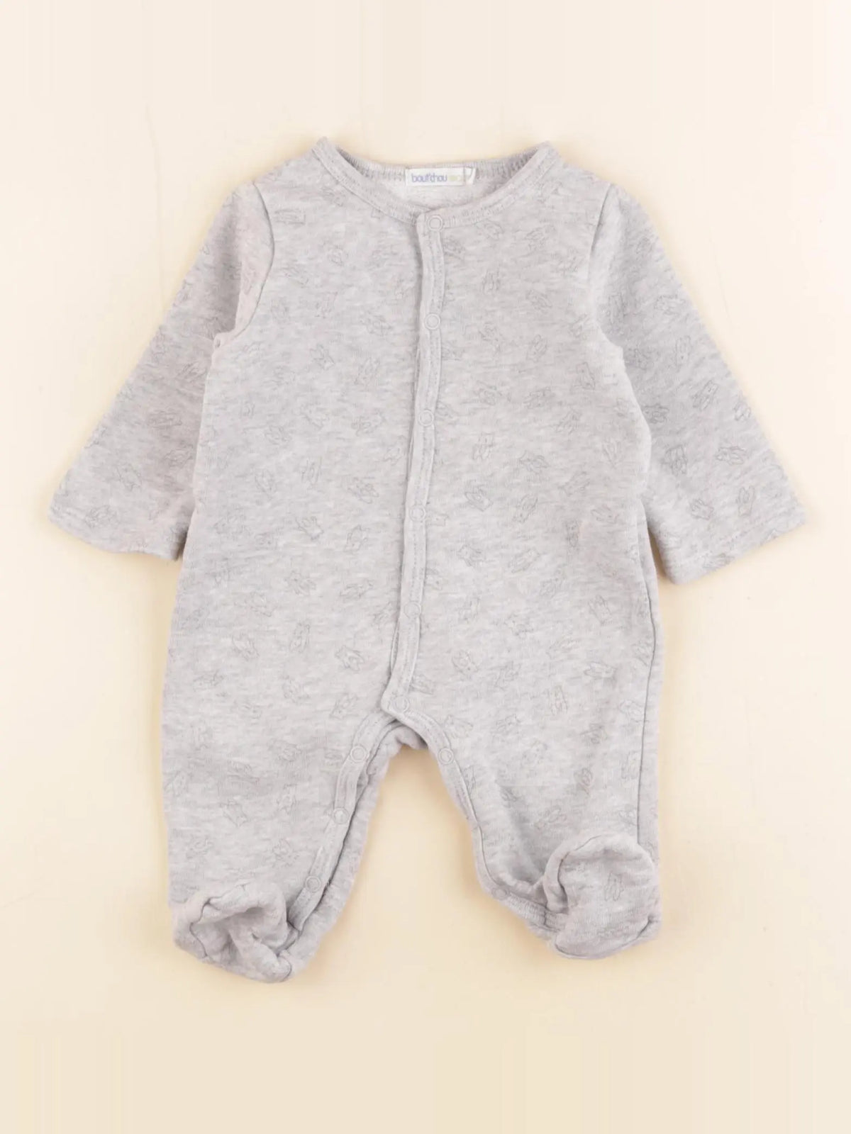 Boutchou - pyjama coton gris - 1 mois