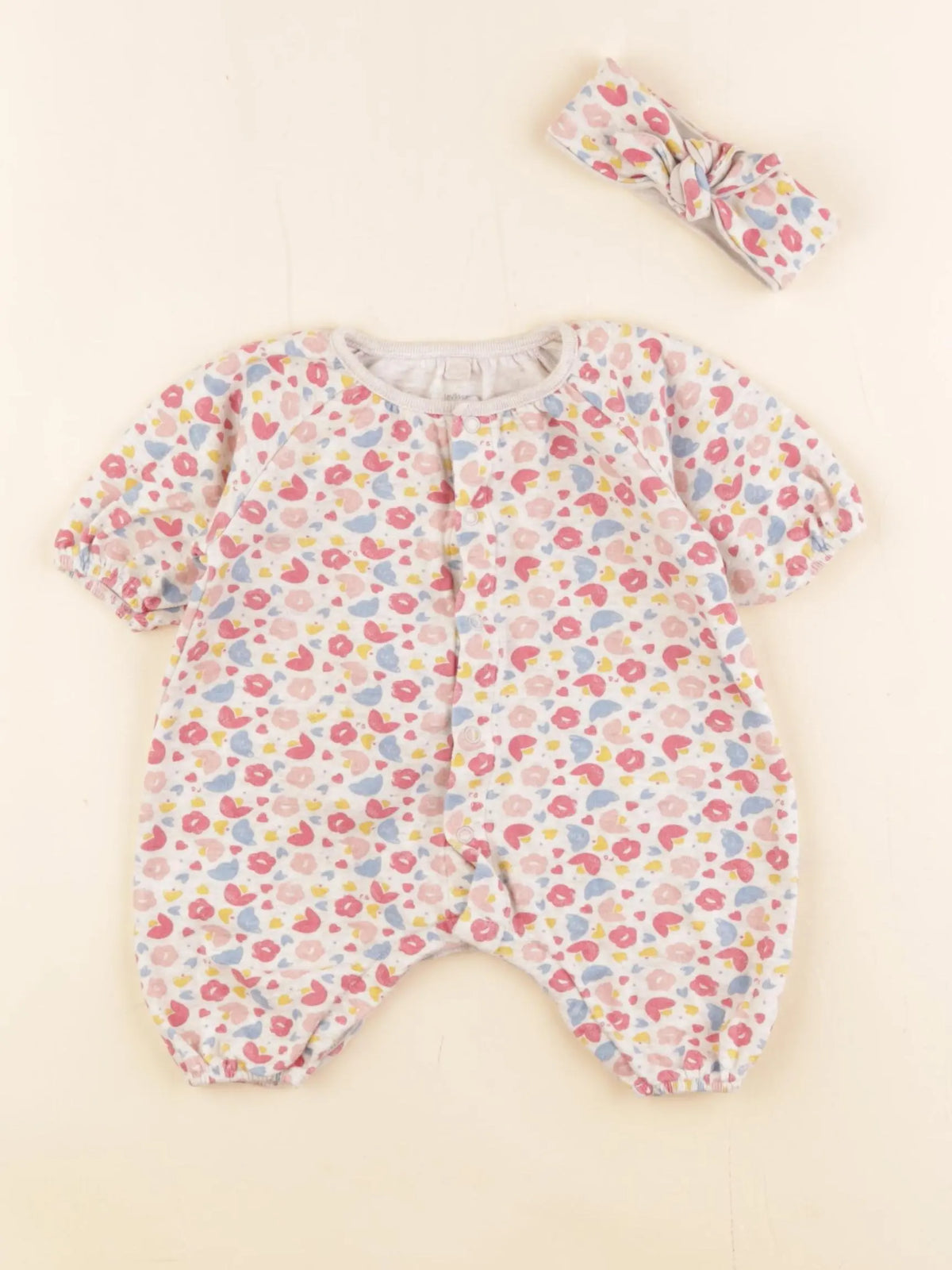 Petit Bateau - combinaison multicolore - 1 mois