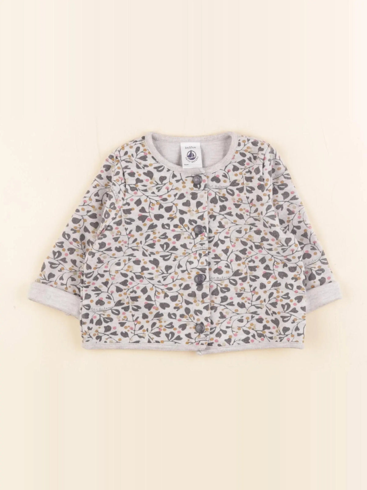 Petit Bateau - sweat multicolore - 6 mois