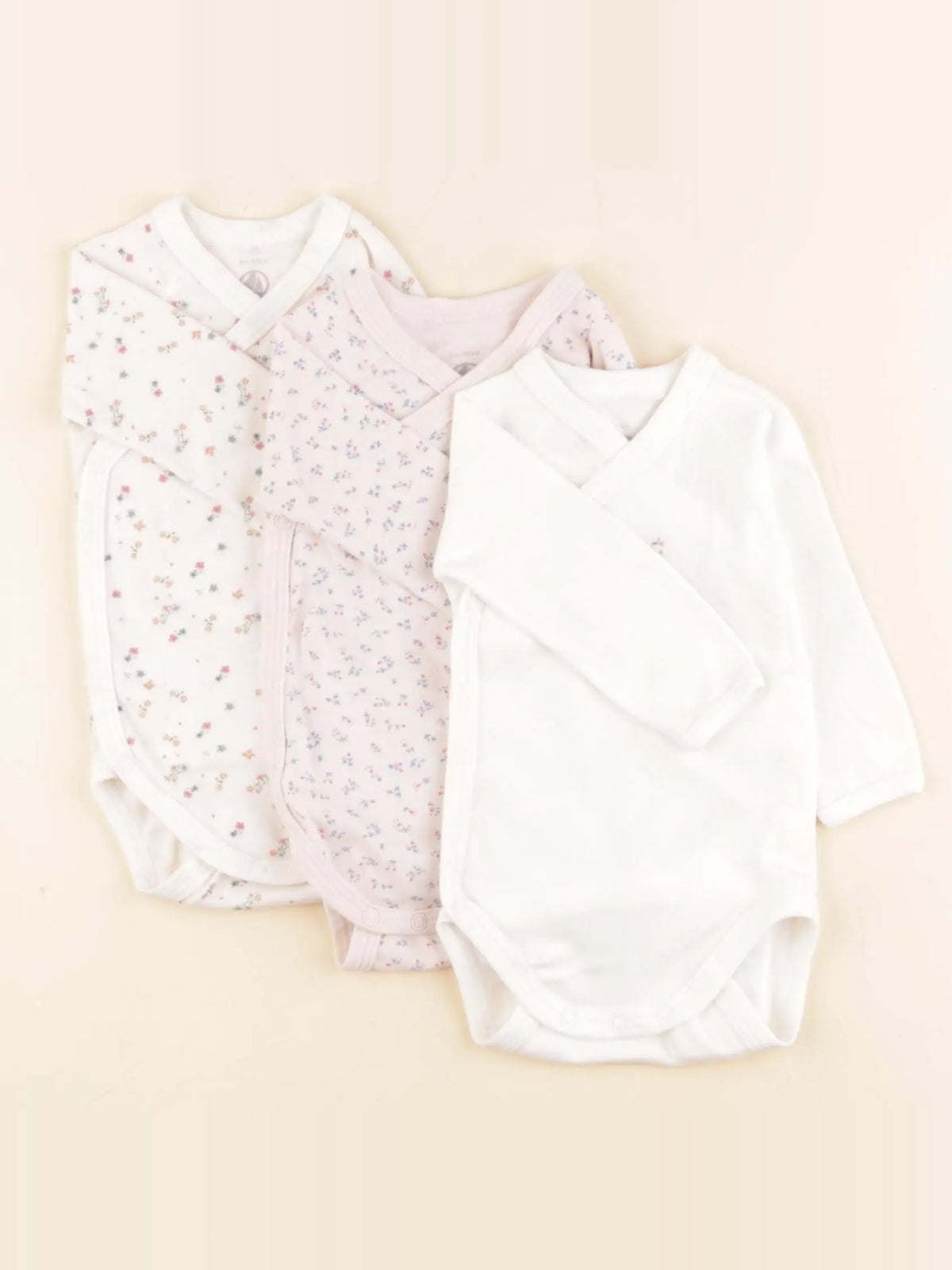 Petit Bateau - lot de 3 bodies en coton multicolore - 3 mois