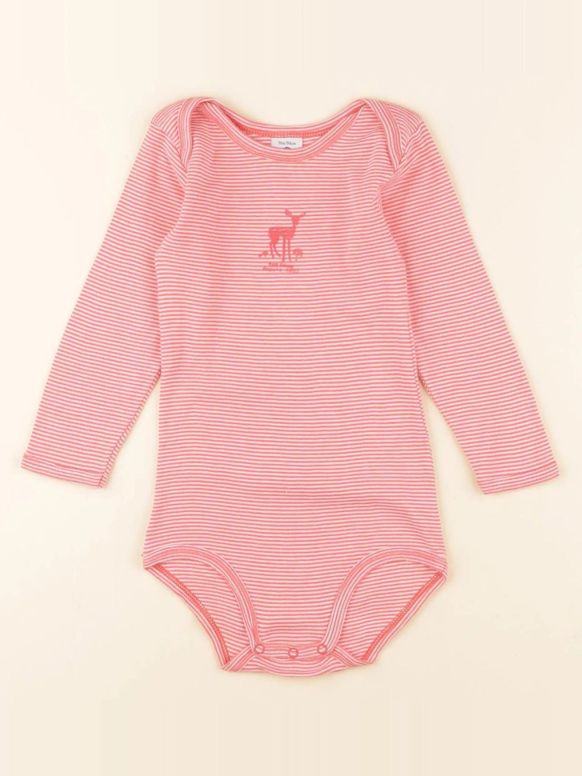 Petit Bateau - body rouge - 36 mois