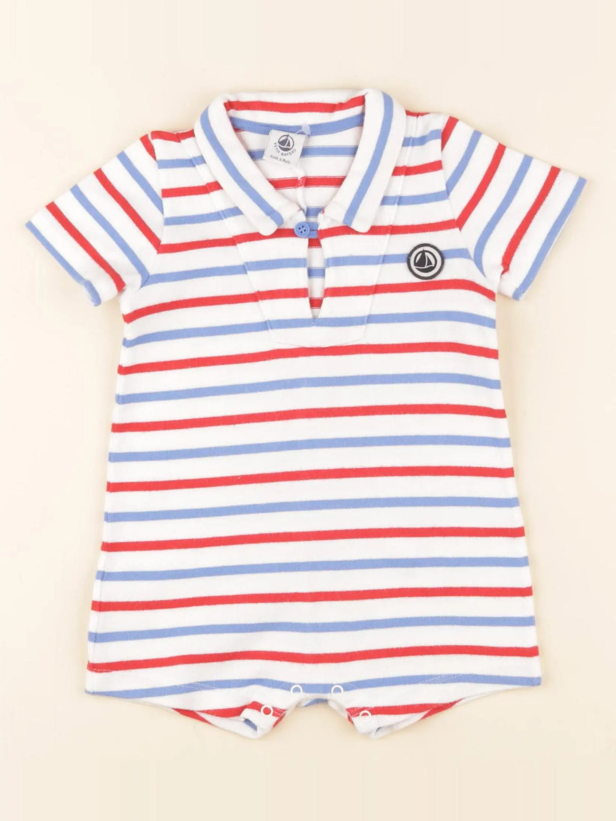 Petit Bateau - combinaison bleu - 6 mois