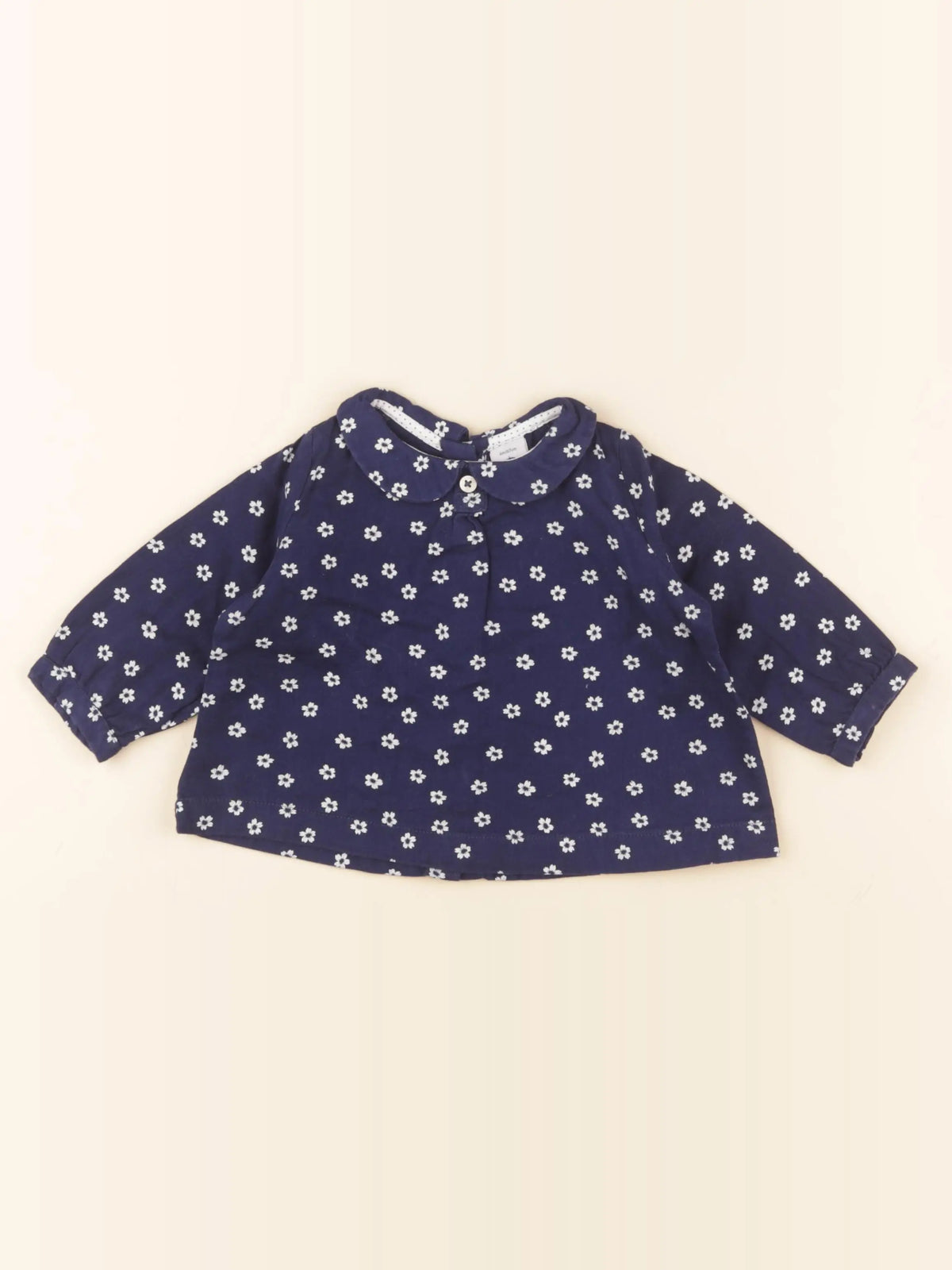 Petit Bateau - blouse bleu - 6 mois