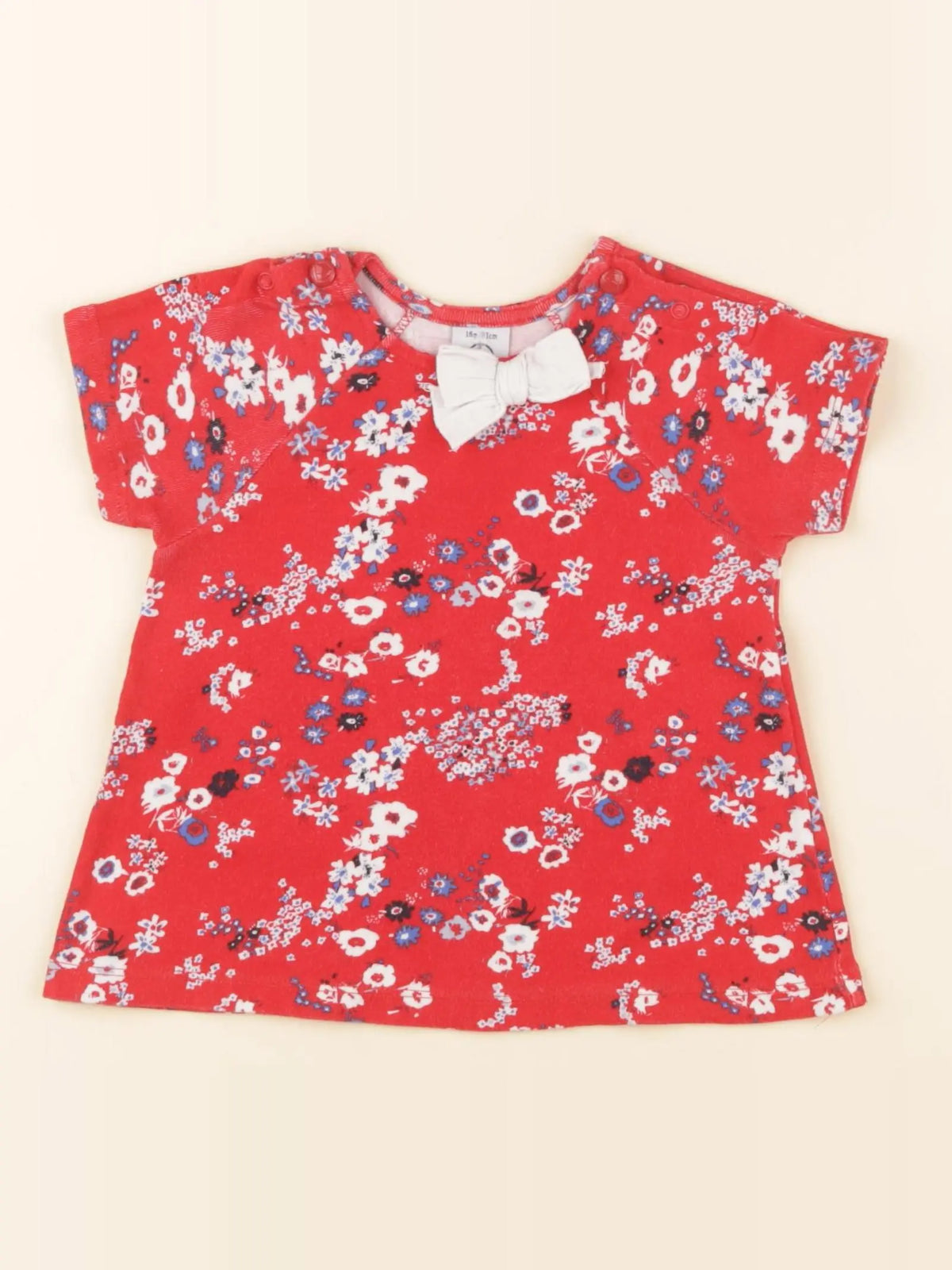 Petit Bateau - tee-shirt rouge - 18 mois
