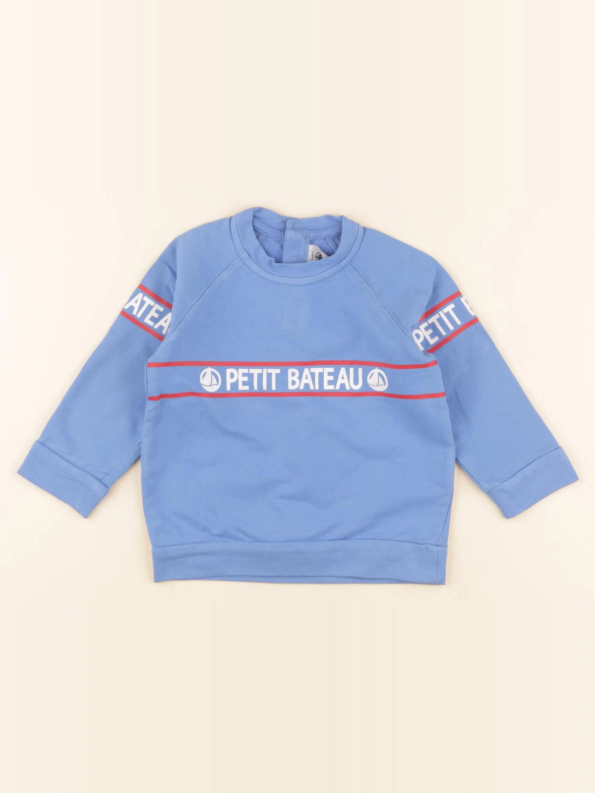 Petit Bateau - sweat bleu - 18 mois