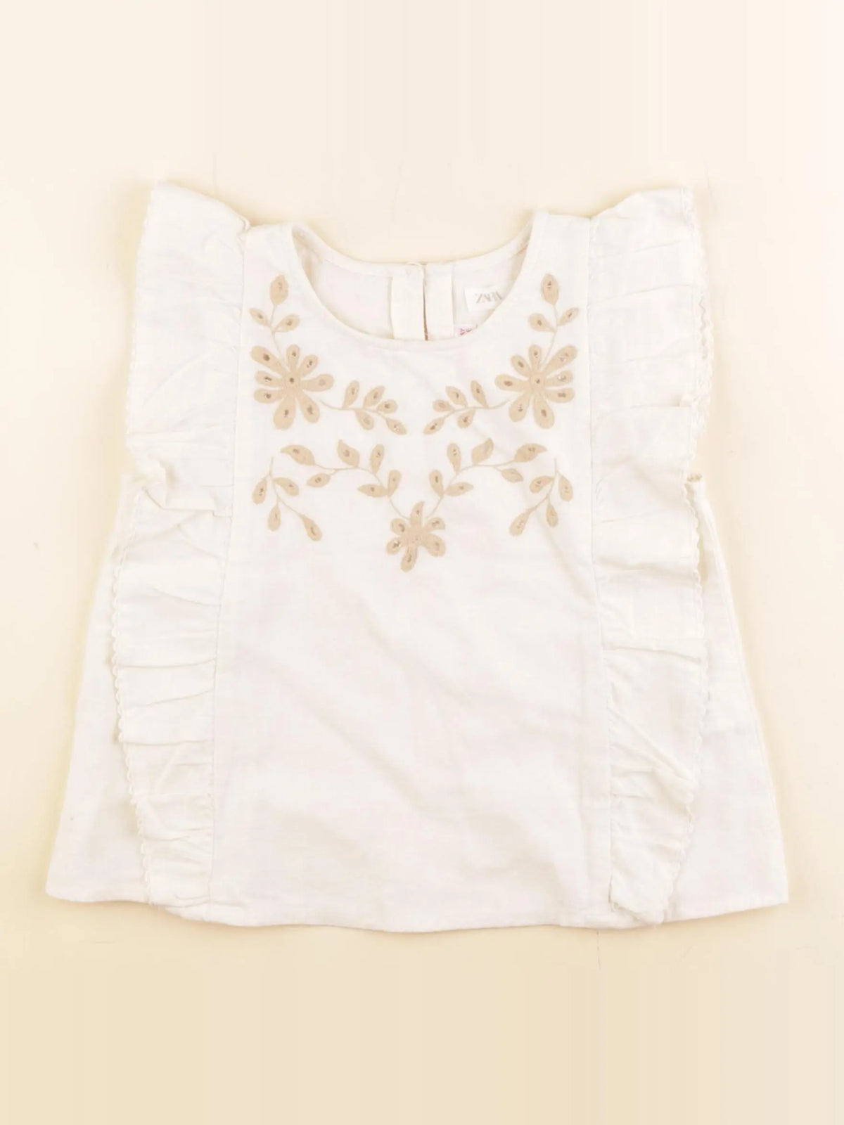Zara - blouse beige, marron - 6 ans