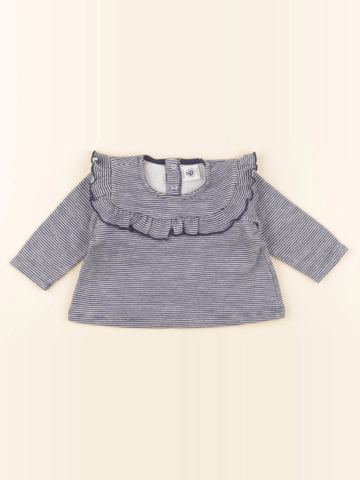 Petit Bateau - tee-shirt bleu - 12 mois