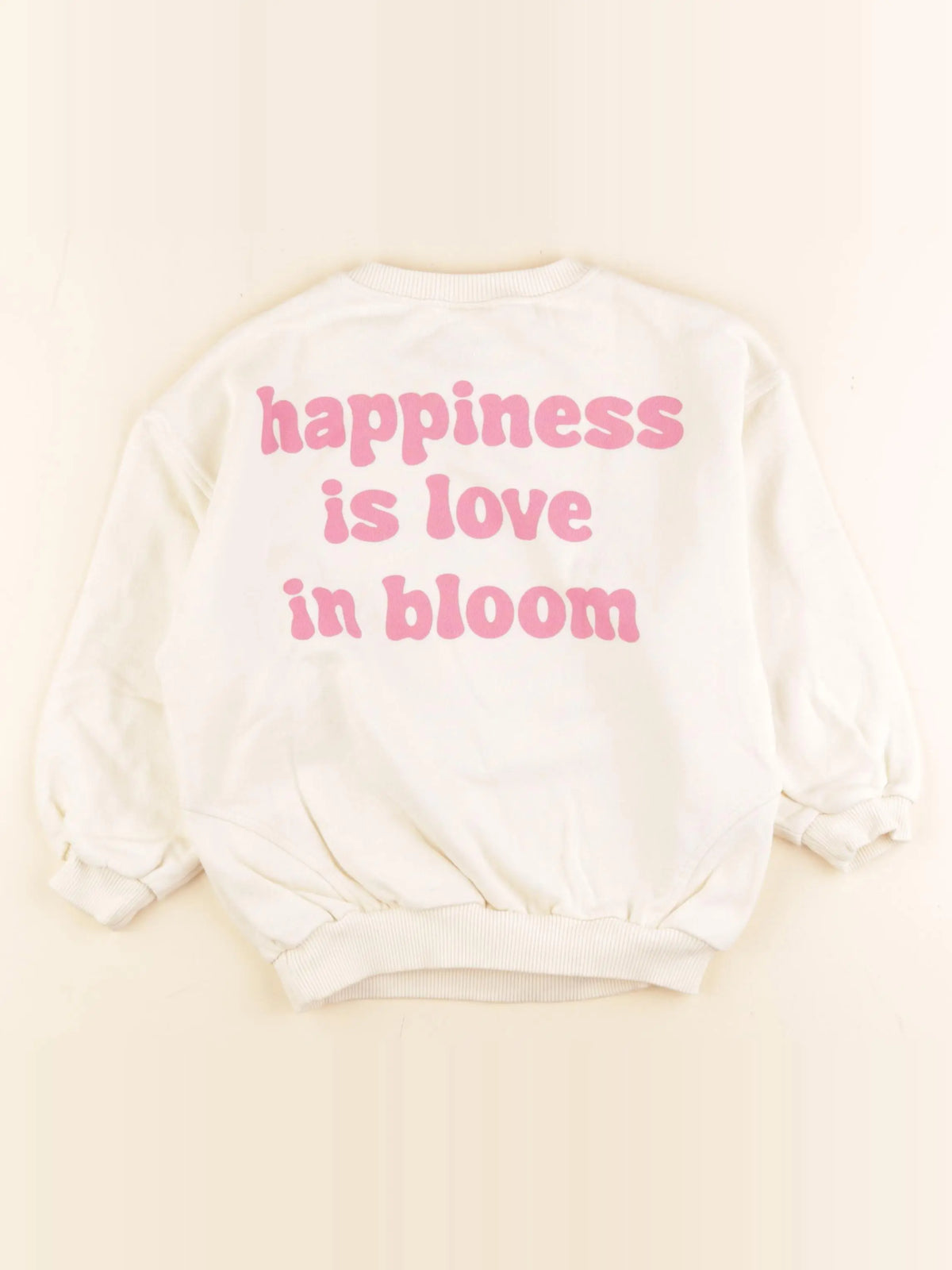 Zara - sweat imprimé au dos beige, rose - 6 ans